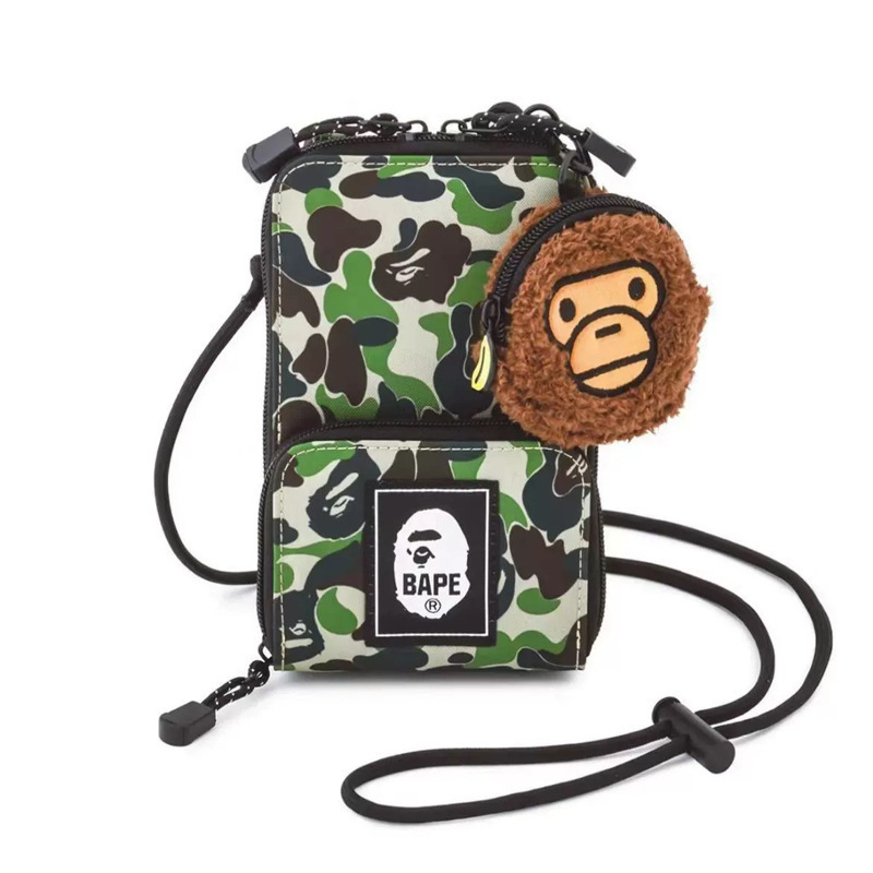 BAPE KIDS A Bathing Ape CAMO Mini Shoulder Bag & MILO Pouch 2023 AUTUMN/WINTER