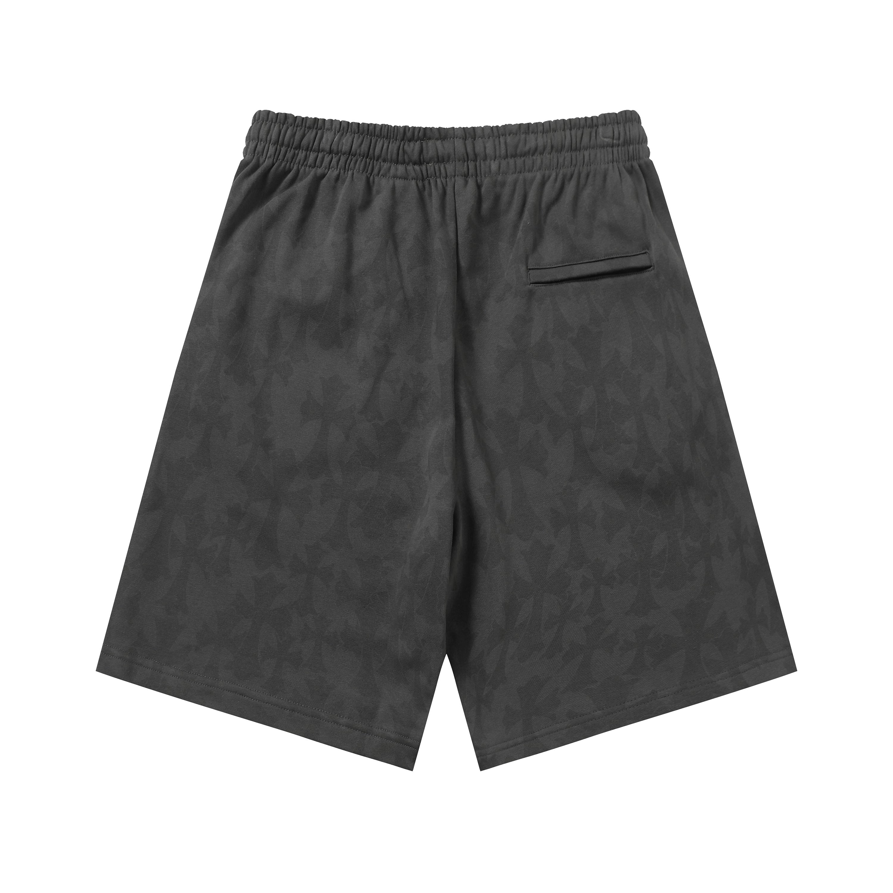 Chrome Hearts Black Tonal Monogram Horseshoe Logo Shorts
