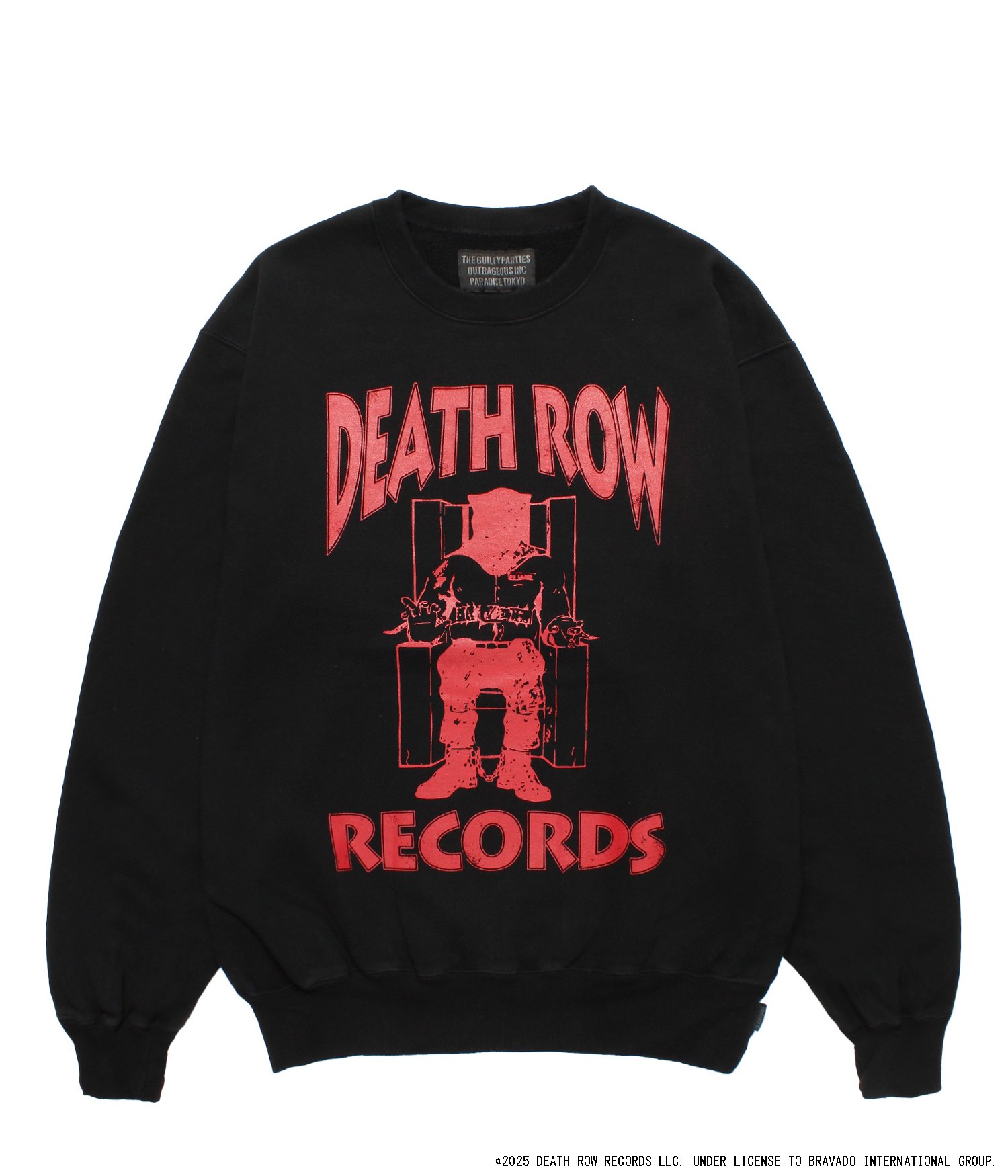 DEATH ROW RECORDS / GARMENT SWEAT SHIRT BLACK