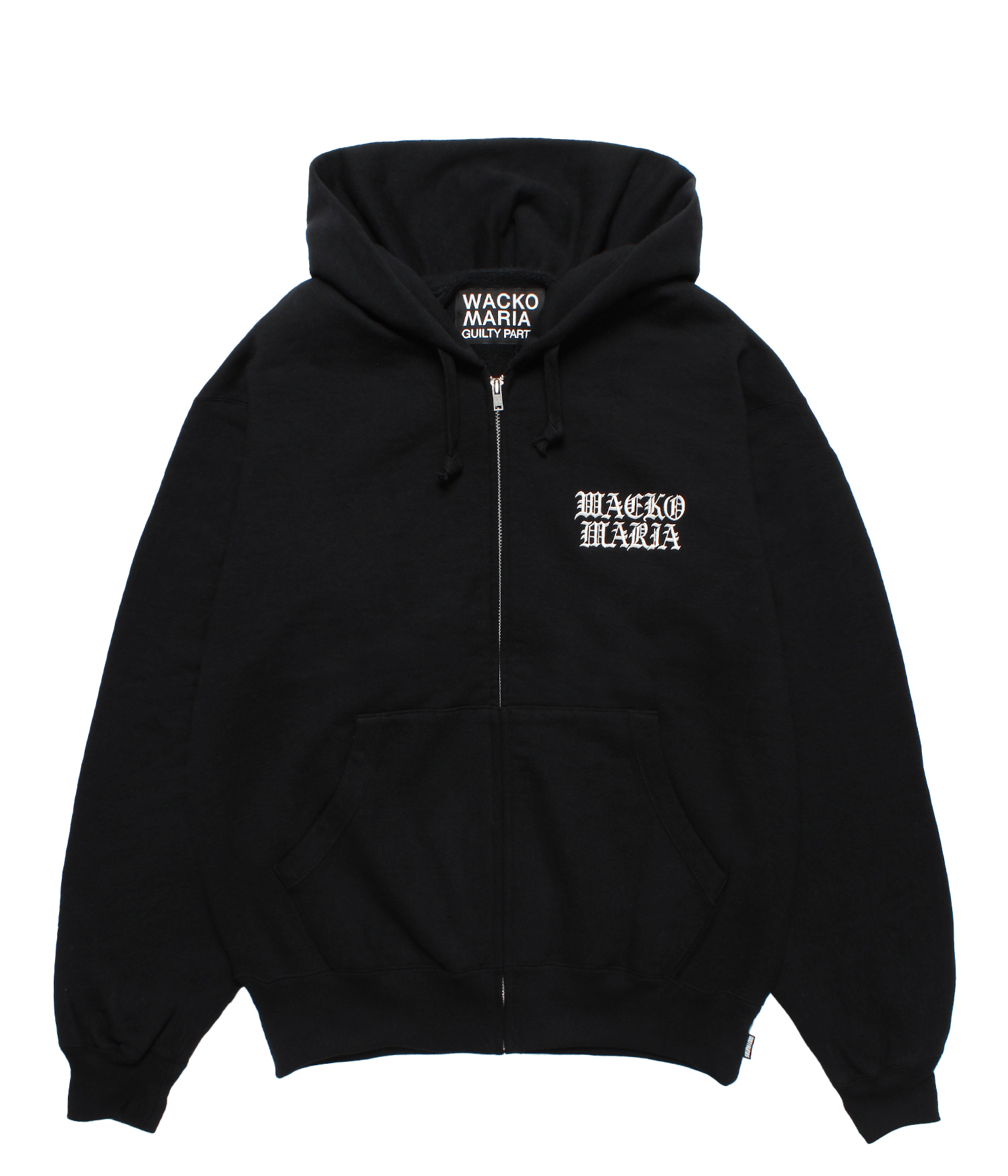 HEAVY WEIGHT FULL ZIP HOODED SWEAT SHIRT(TYPE-2)(BLACK)