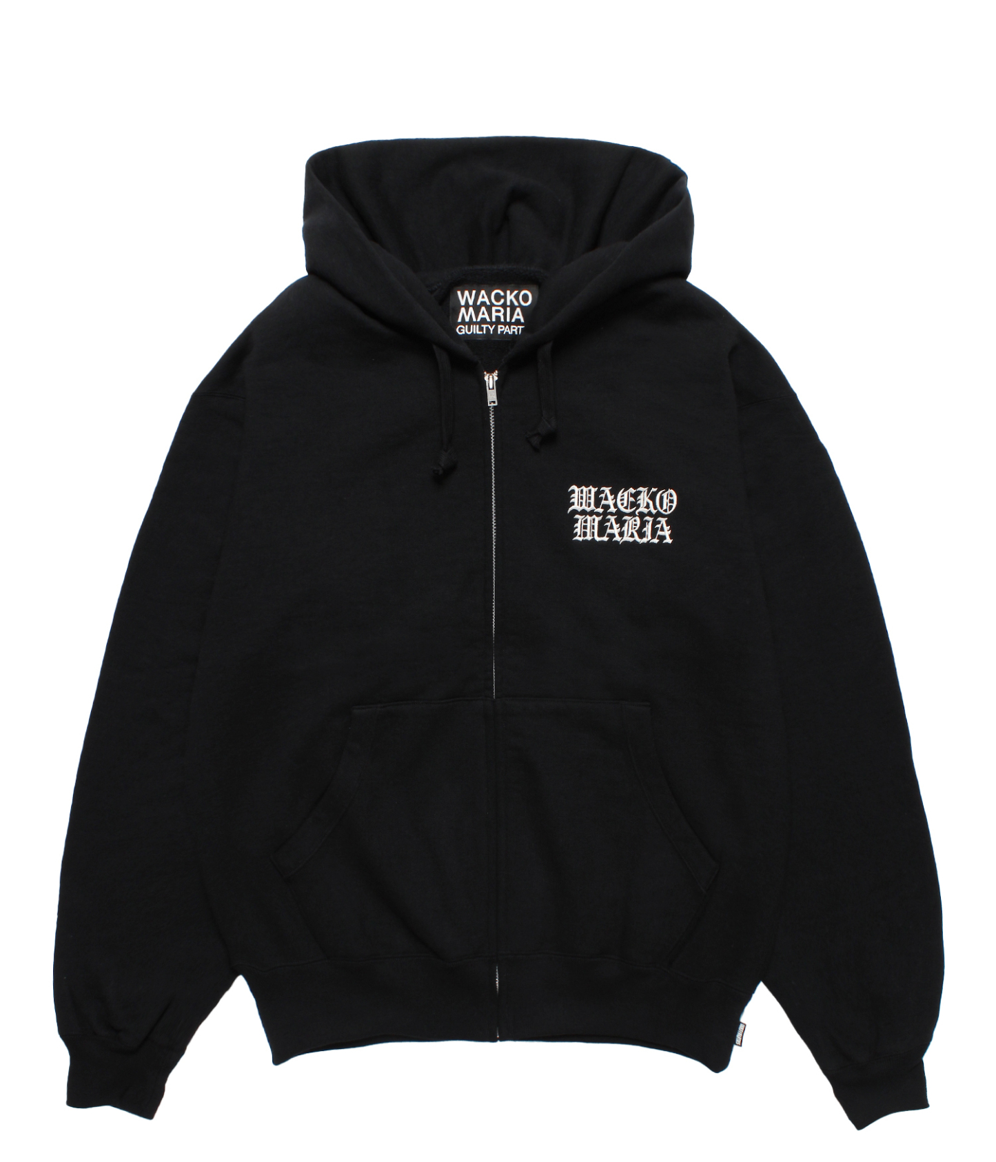 HEAVY WEIGHT FULL ZIP HOODED SWEAT SHIRT(TYPE-2)(BLACK)