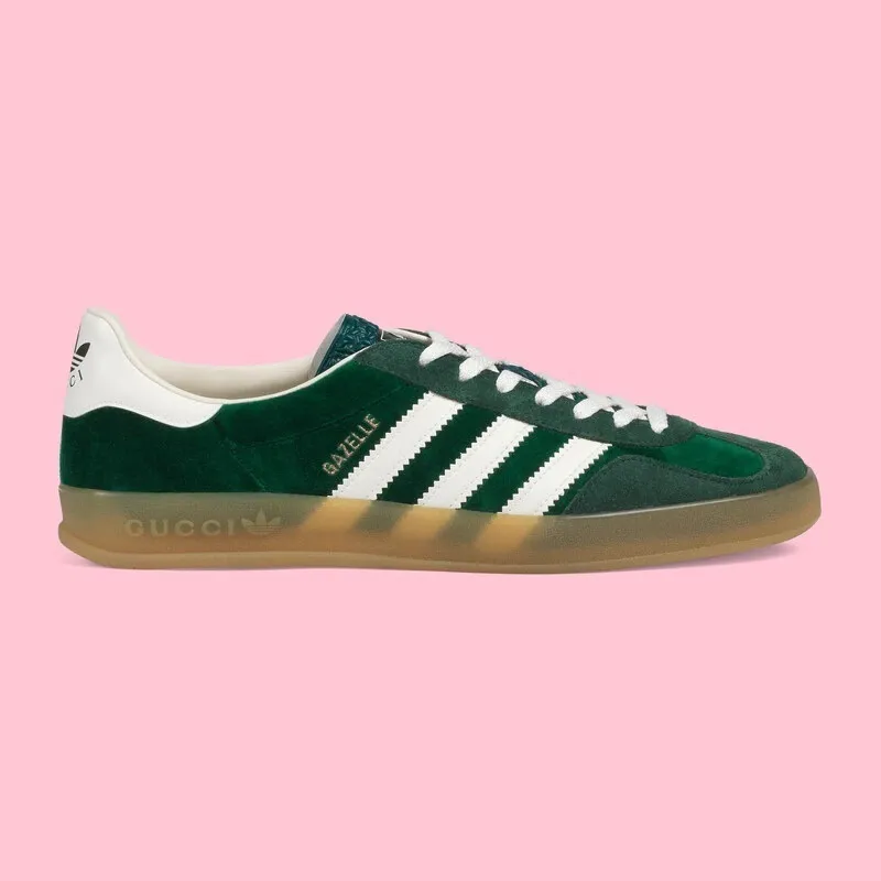 【GUCCI】× ADIDASコラボ Gazelle スニーカー(緑)商品番号: sku1718966604863