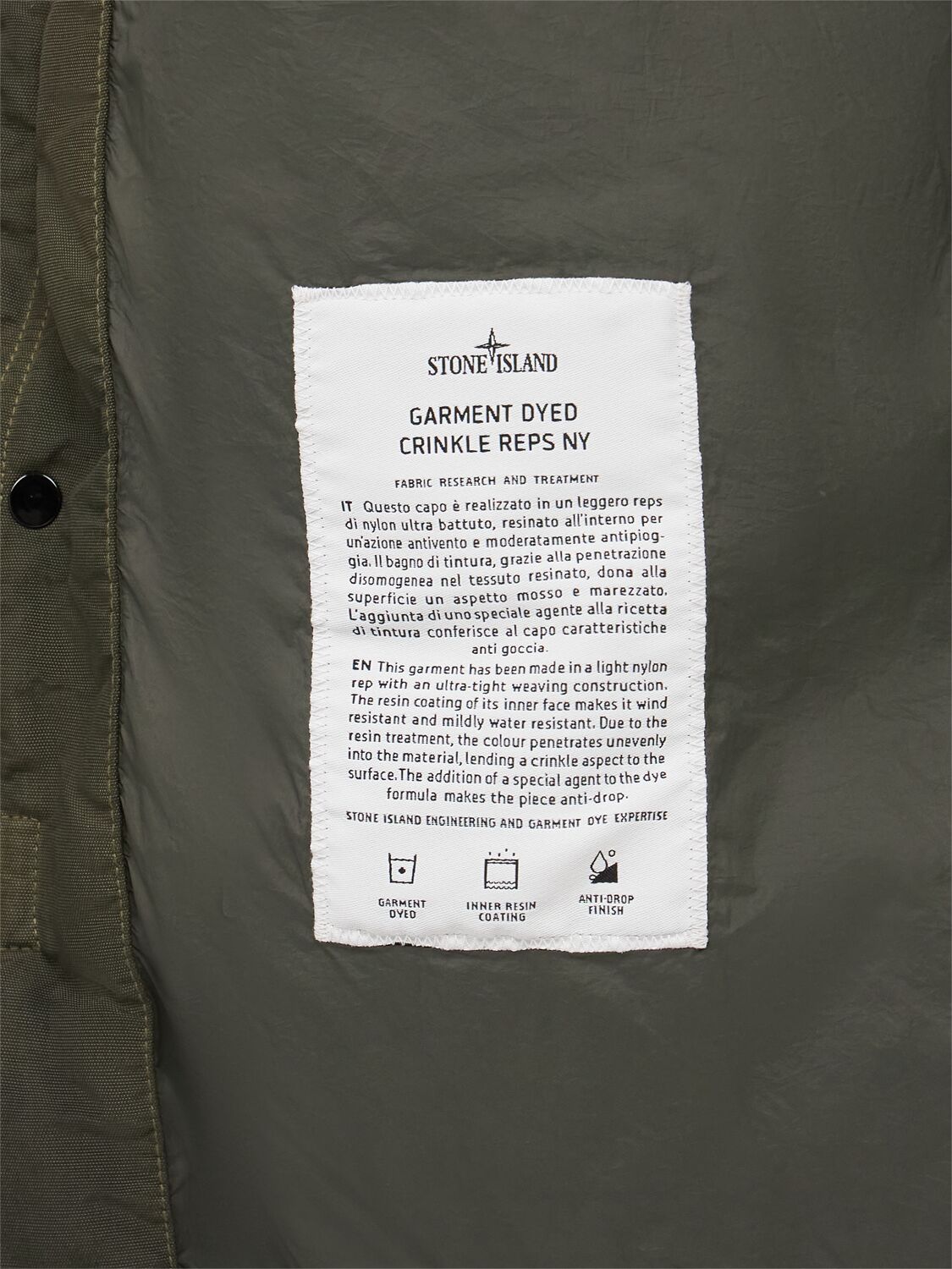 Stone Islandミリタリーグリーン ナイロンダウン ボンバージャケット☆国内配送☆50%オフ☆