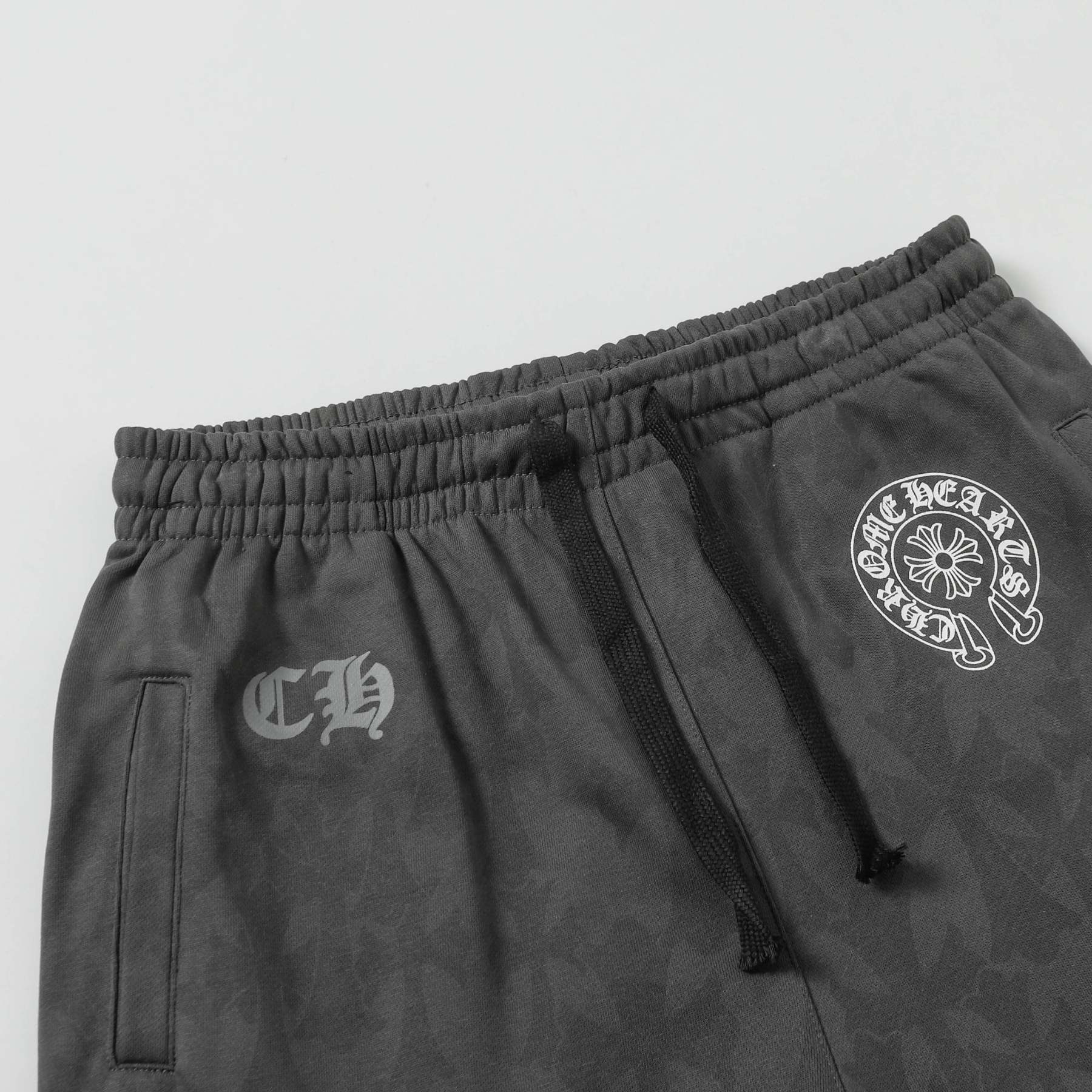 Chrome Hearts Black Tonal Monogram Horseshoe Logo Shorts