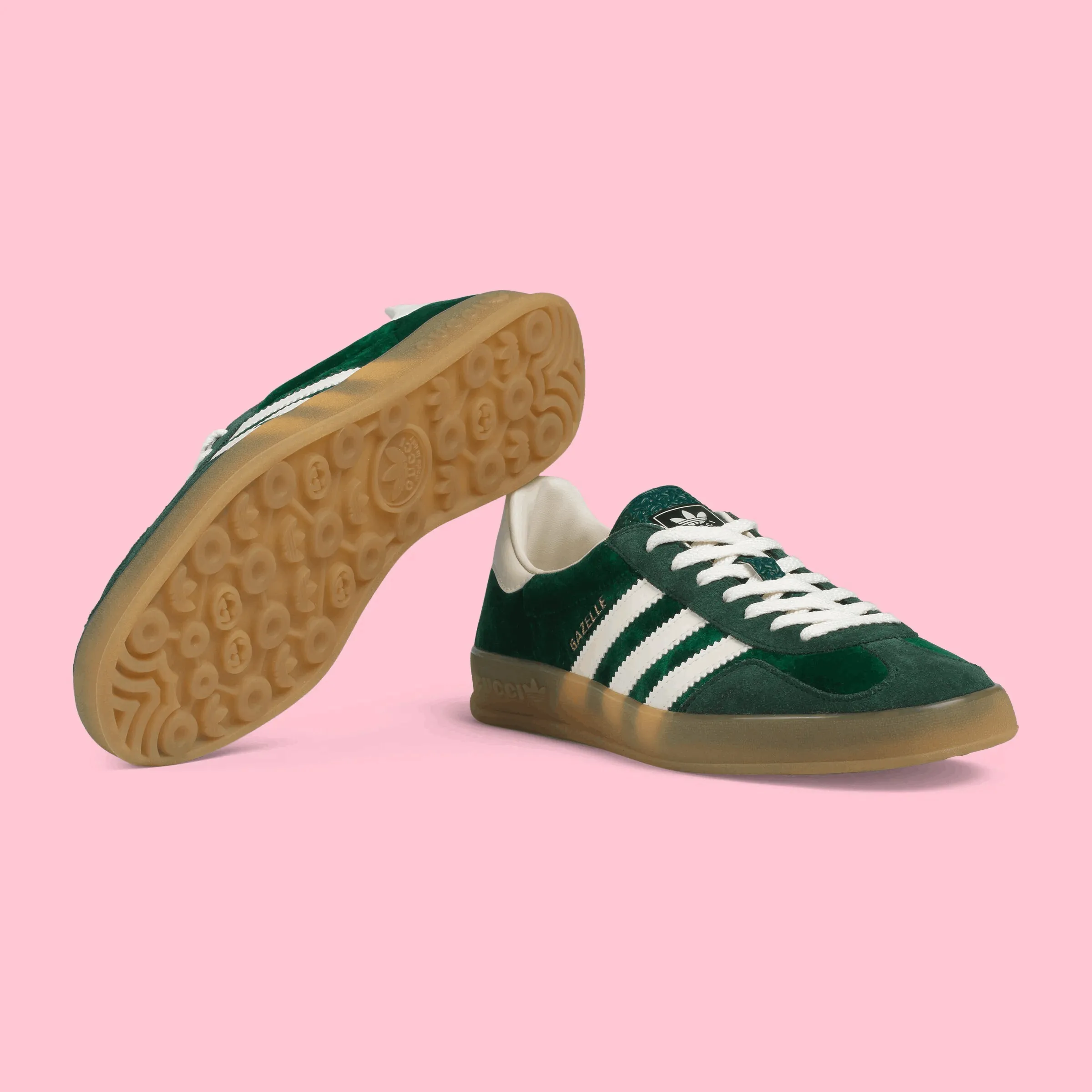 【GUCCI】× ADIDASコラボ Gazelle スニーカー(緑)商品番号: sku1718966604863