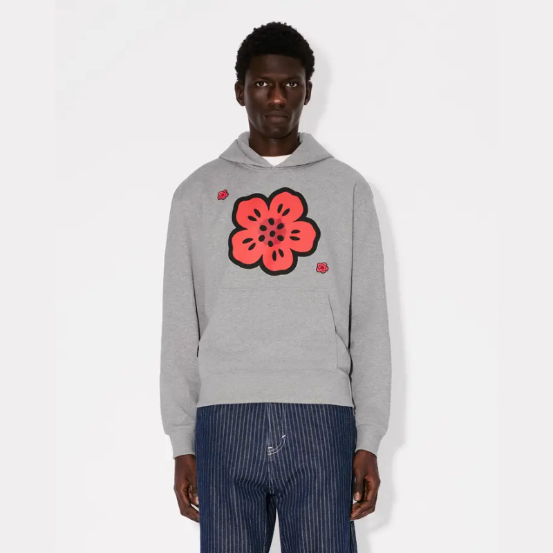 「ボケフラワー」刺繍パーカー