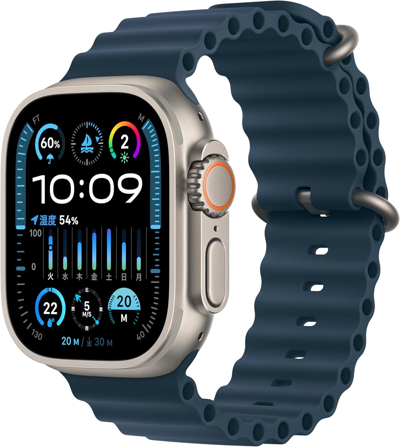 Apple Watch Ultra 2（GPS + Cellularモデル）- 49mmチタニウムケースとホワイトオーシャンバンド