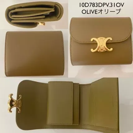 CELINE【入手困難】可愛い ★TRIOMPHE SMALL FLAP WALLET★ 全色