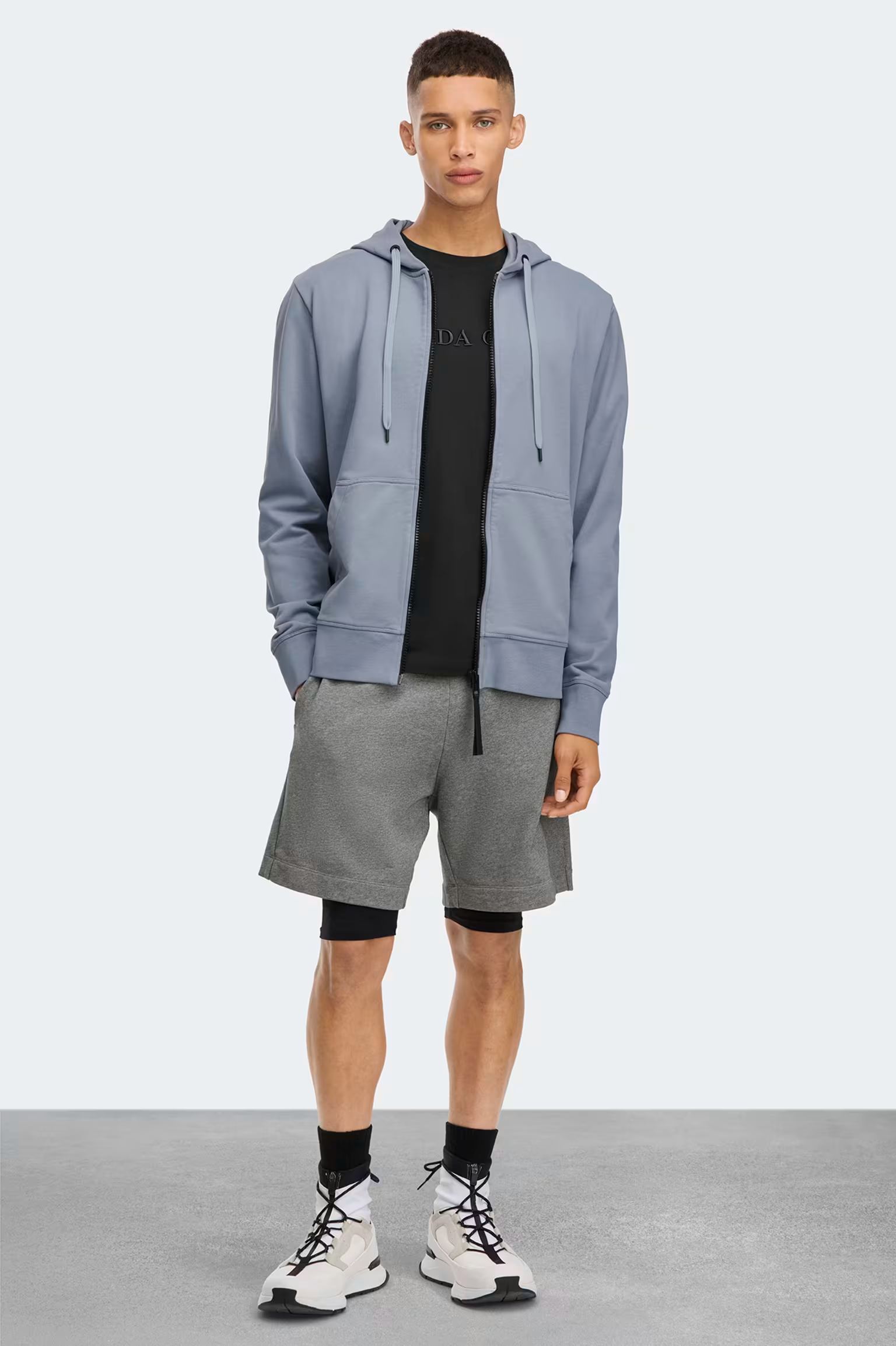 カナダグース ヒューロン フルジップ パーカー ユニセックス (ライトオゾンブルー)