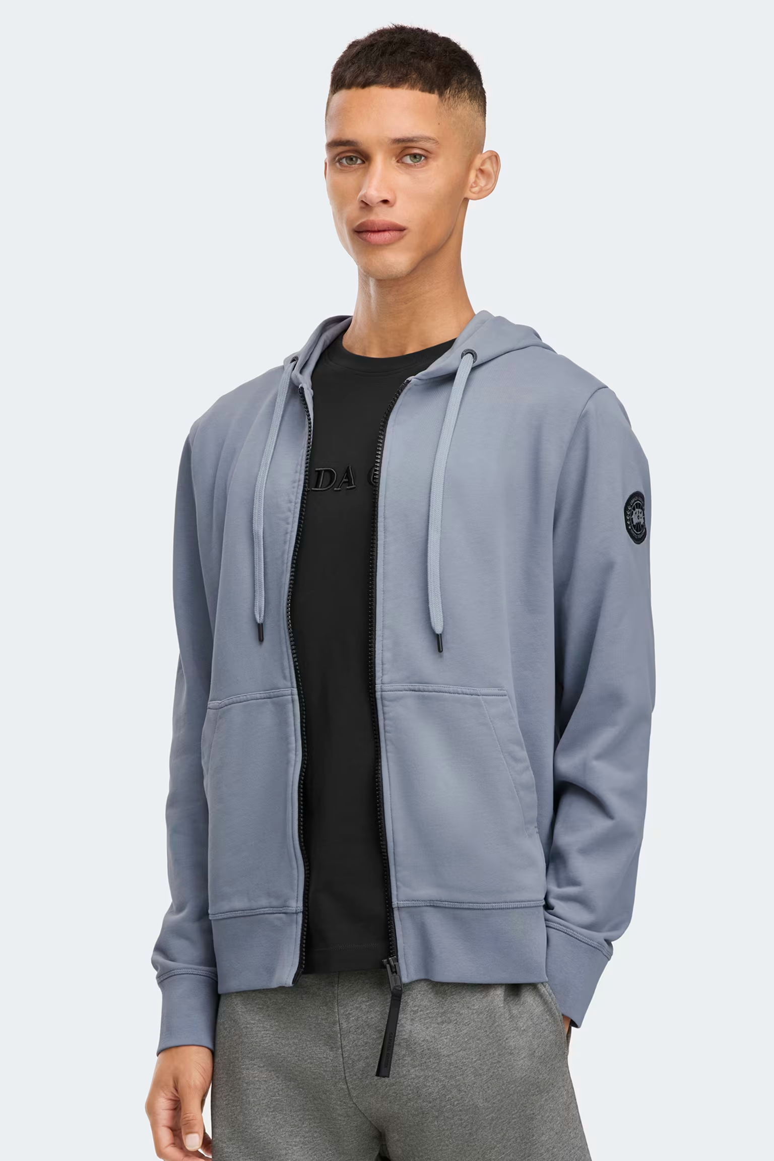 カナダグース ヒューロン フルジップ パーカー ユニセックス (ライトオゾンブルー)