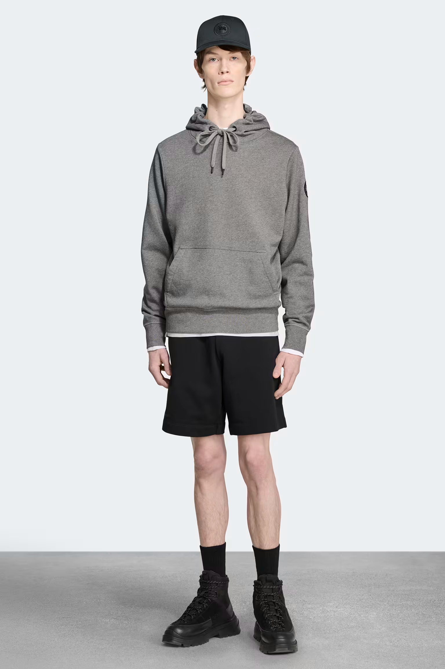 カナダグース ヒューロン パーカー、ブラックレーベル（ストーンヘザー） - ユニセックス