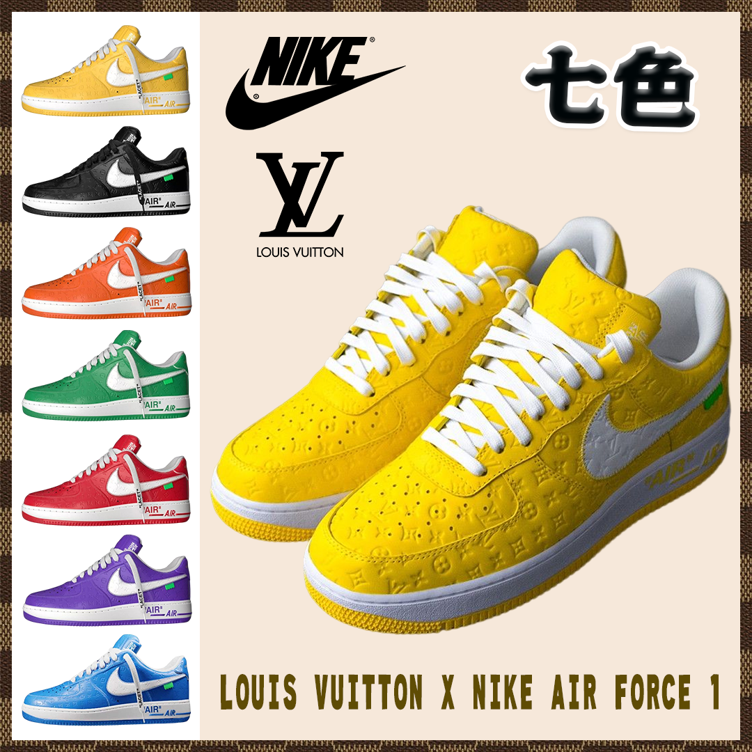 【新商品発売】【今年の新商品】The Louis Vuitton x Nike Air Force 1【本物保証】【代金引換】七色