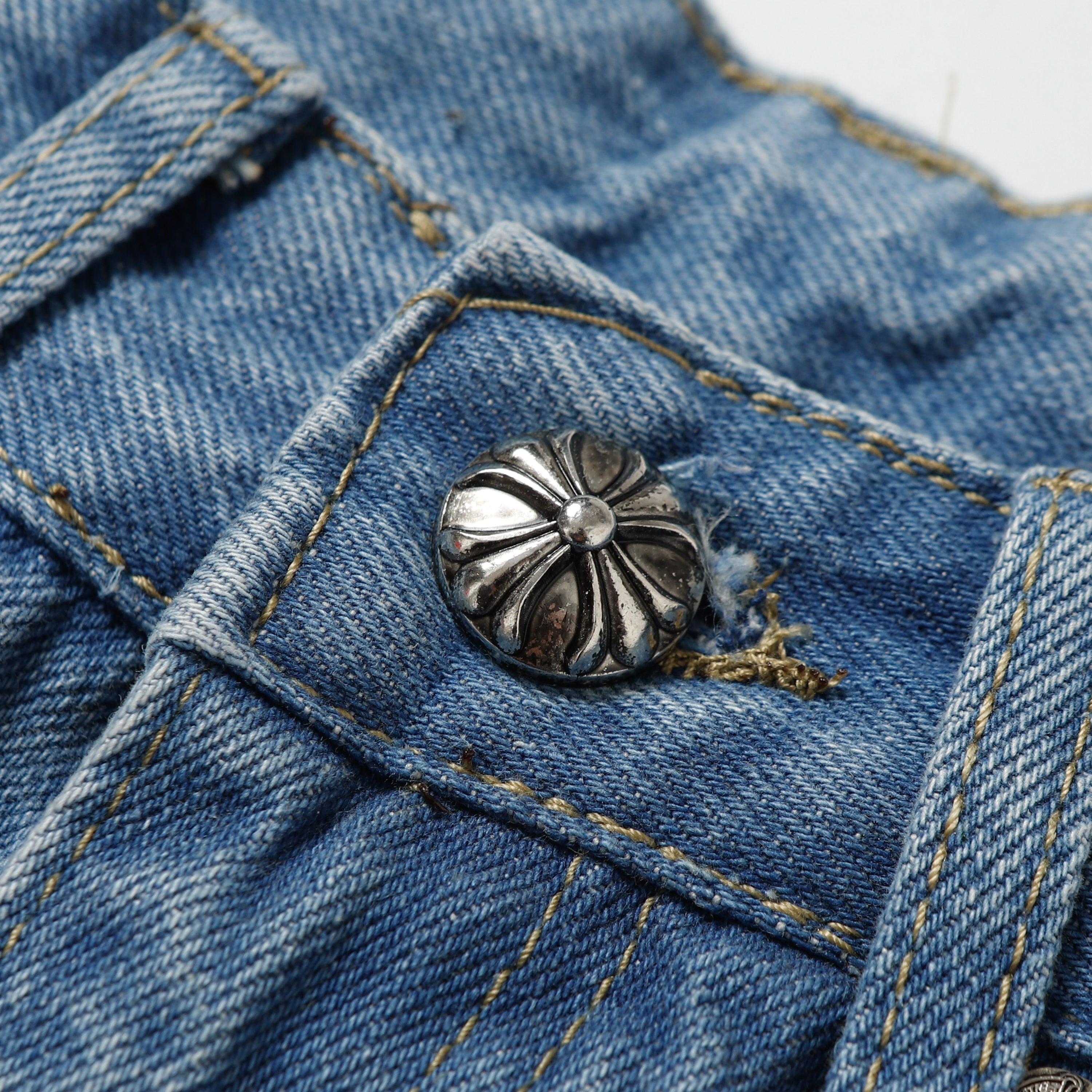 Chrome Hearts Levi's 505 Black Cross Patch Jeans