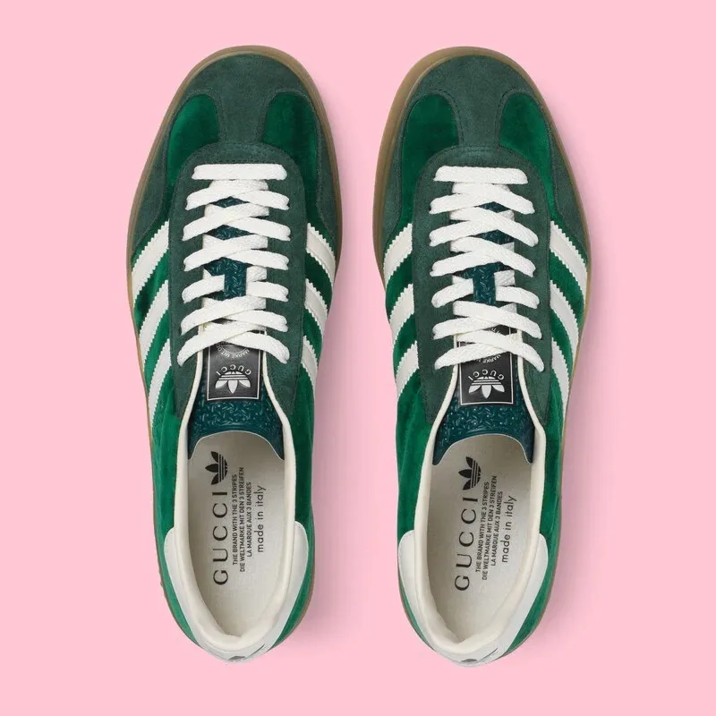 【GUCCI】× ADIDASコラボ Gazelle スニーカー(緑)商品番号: sku1718966604863