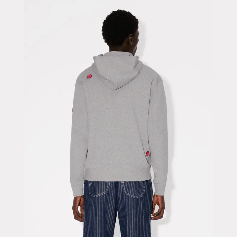 「ボケフラワー」刺繍パーカー