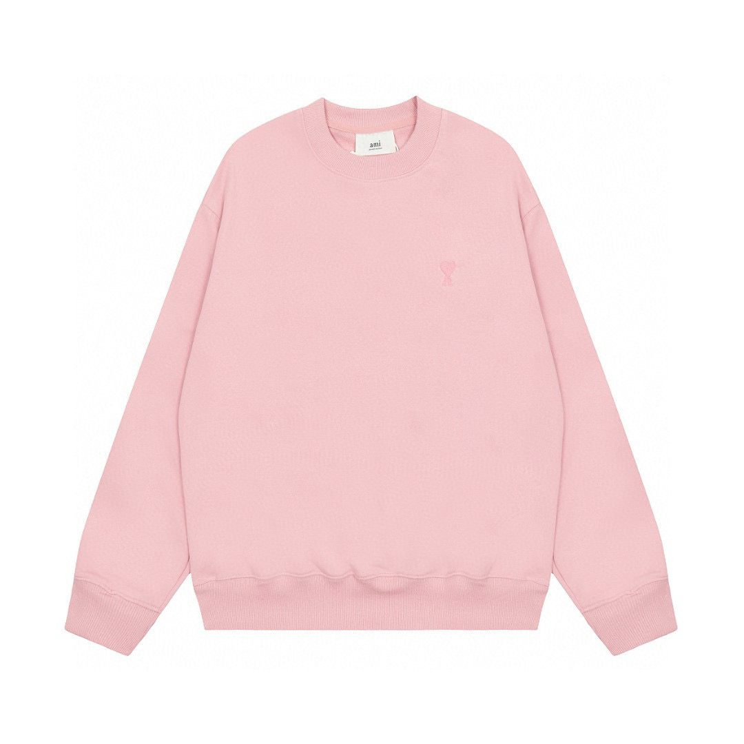 AMI PARIS ハート ロゴ コットン 刺繍 長袖 Tシャツ★人気★