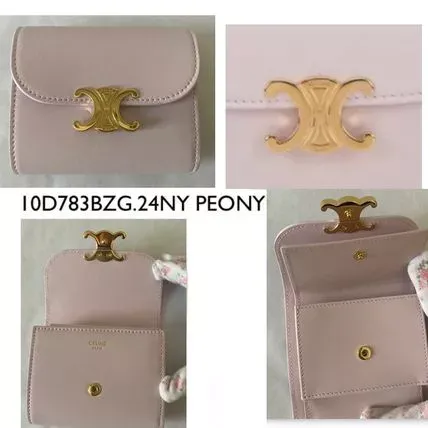 CELINE【入手困難】可愛い ★TRIOMPHE SMALL FLAP WALLET★ 全色