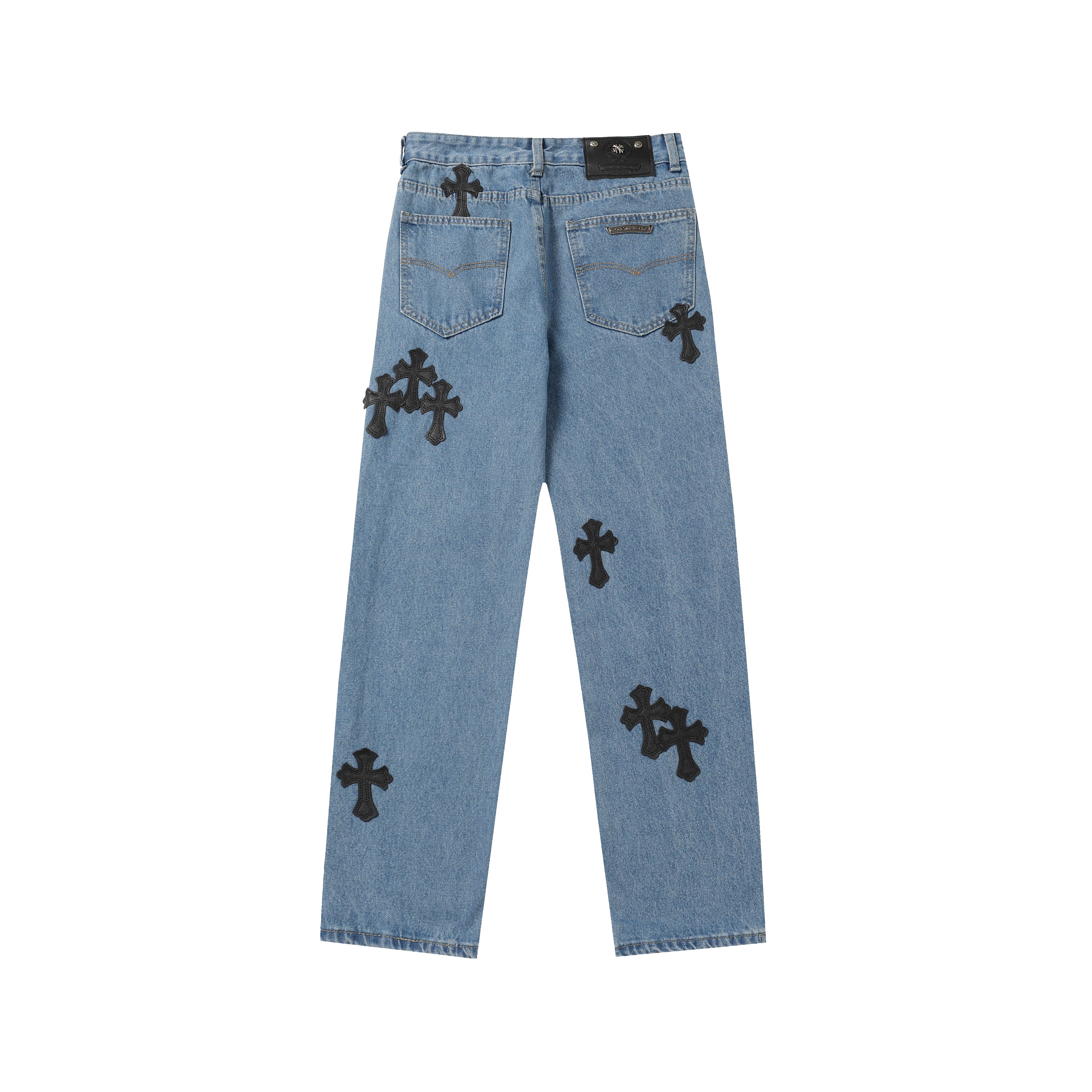 Chrome Hearts Levi's 505 Black Cross Patch Jeans
