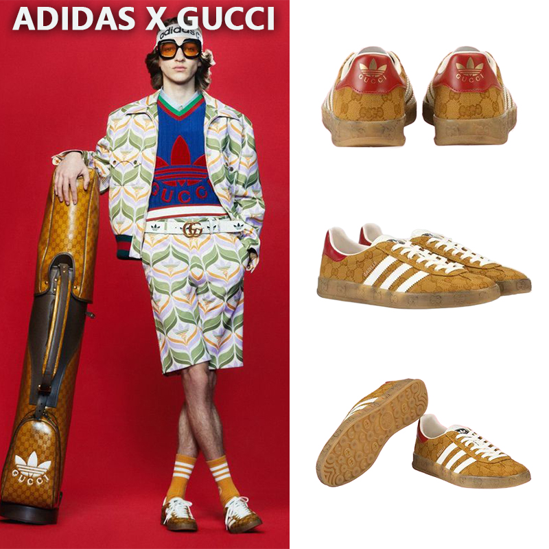 【GUCCI】× ADIDASコラボ Gazelle スニーカー(茶色)商品番号: sku1718966574291