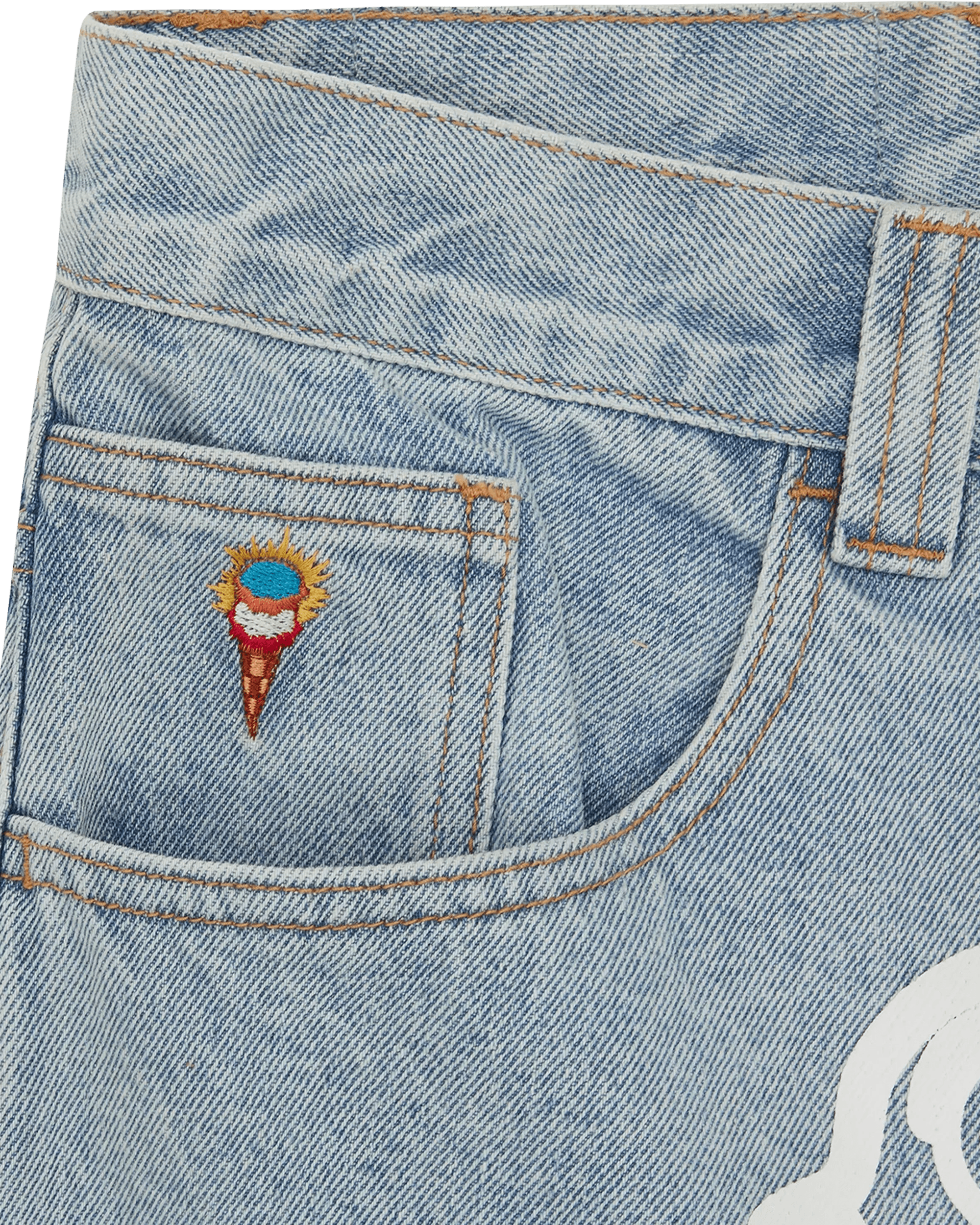 ICECREAM  Check Lined Denim Pant