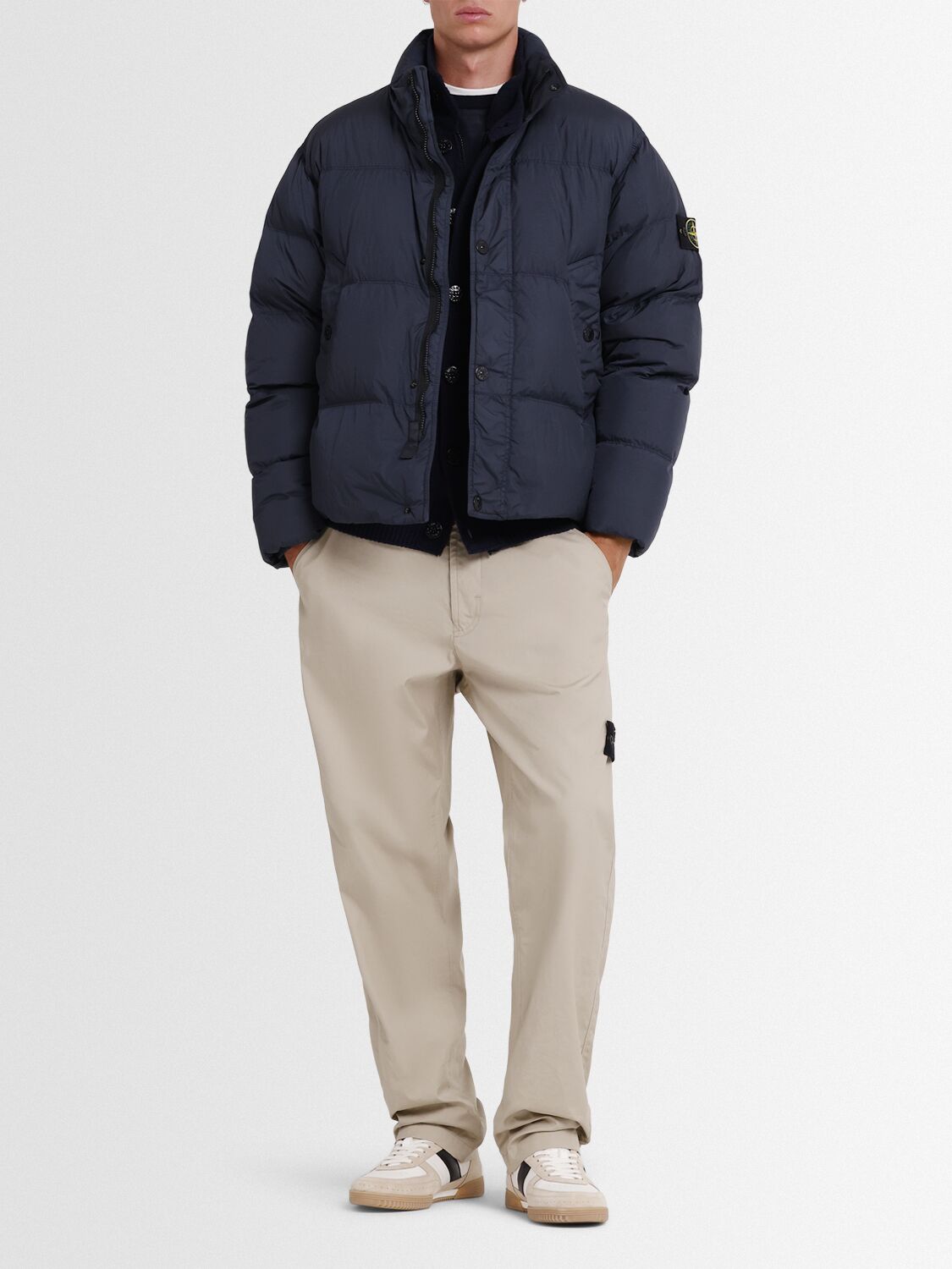 Stone Islandネイビーブルー ナイロンダウン ボンバージャケット☆国内配送☆50%オフ☆