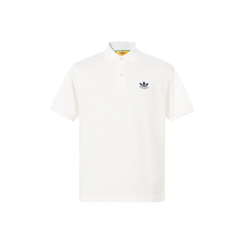 GUCCI x Adidas コットンピケ ポロシャツ