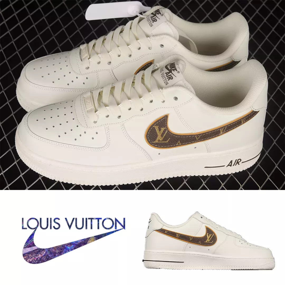 【新商品発売】【今年の新商品】LOUIS VUITTON X NIKE AIR FORCE 1 07 LOW RICE WHITE SHOE