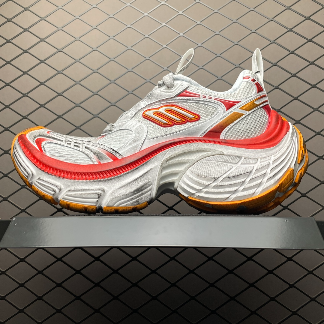 Balenciaga WMNS 10XL Sneaker White/Red/Orange(792778W2MV29670)