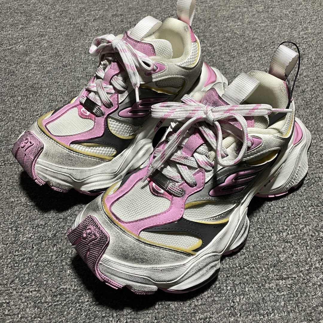 Balenciaga WMNS Cargo Sneaker Grey/White/Pink(785756W2MV11950)