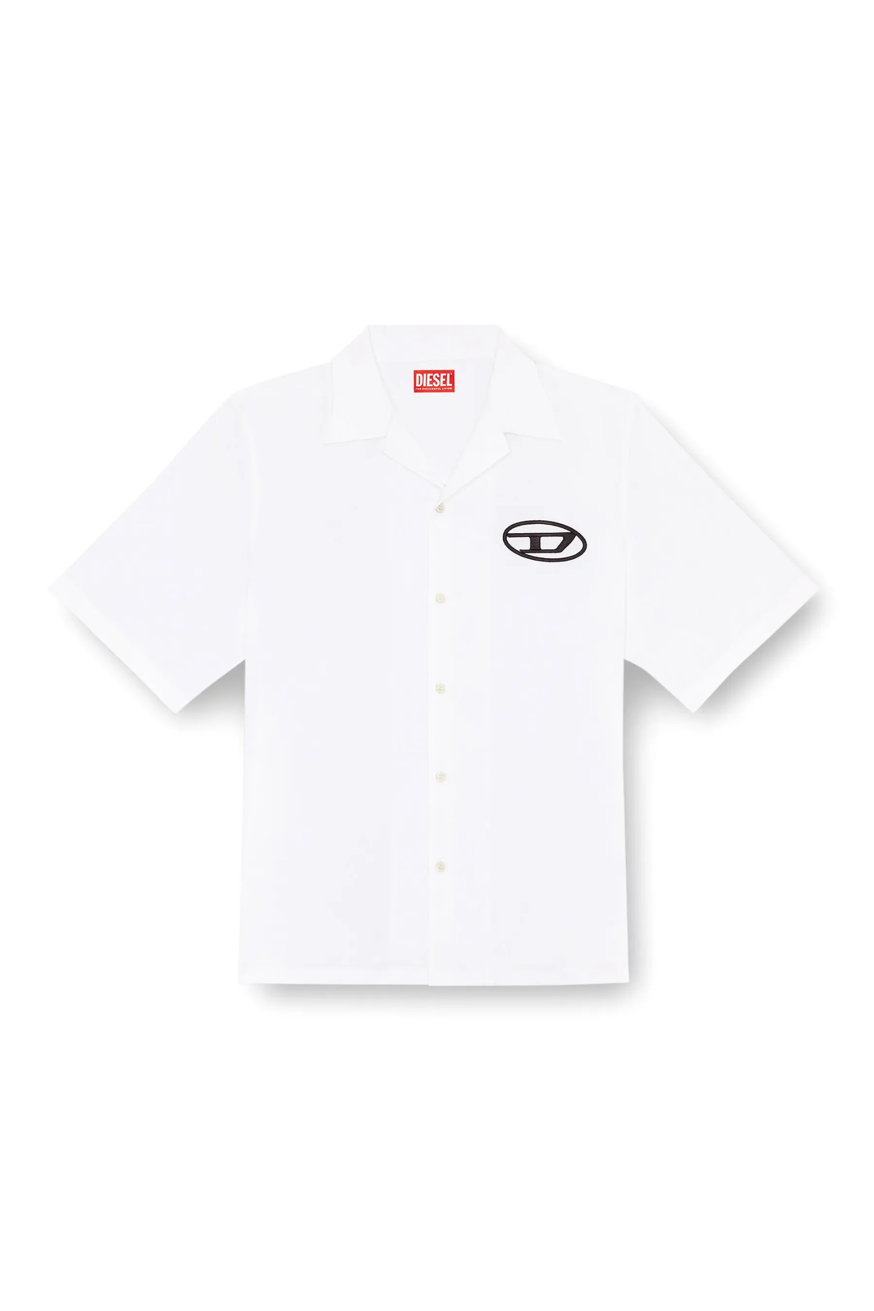 Bowling shirt with logo embroidery