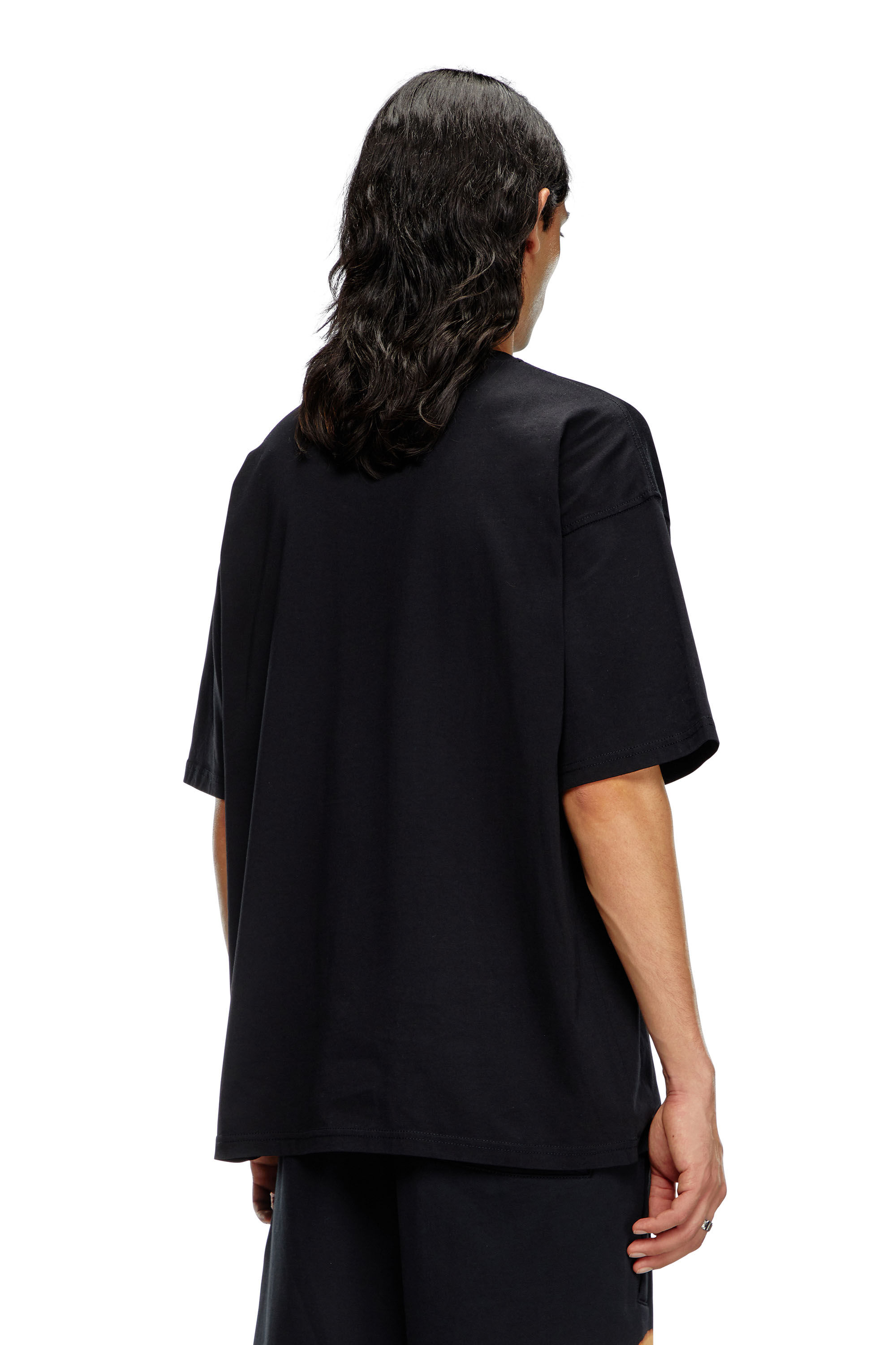 T-shirt with bleached Oval D logo