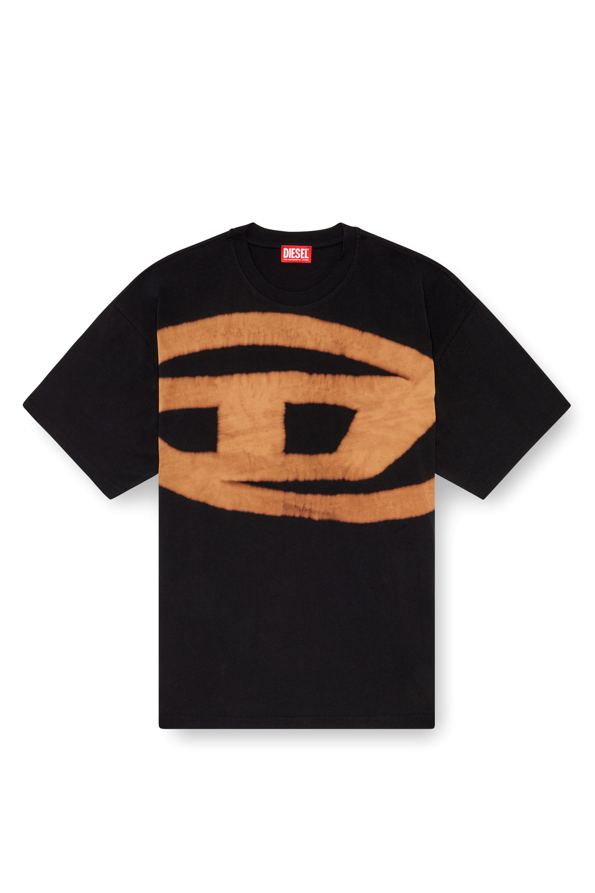 T-shirt with bleached Oval D logo