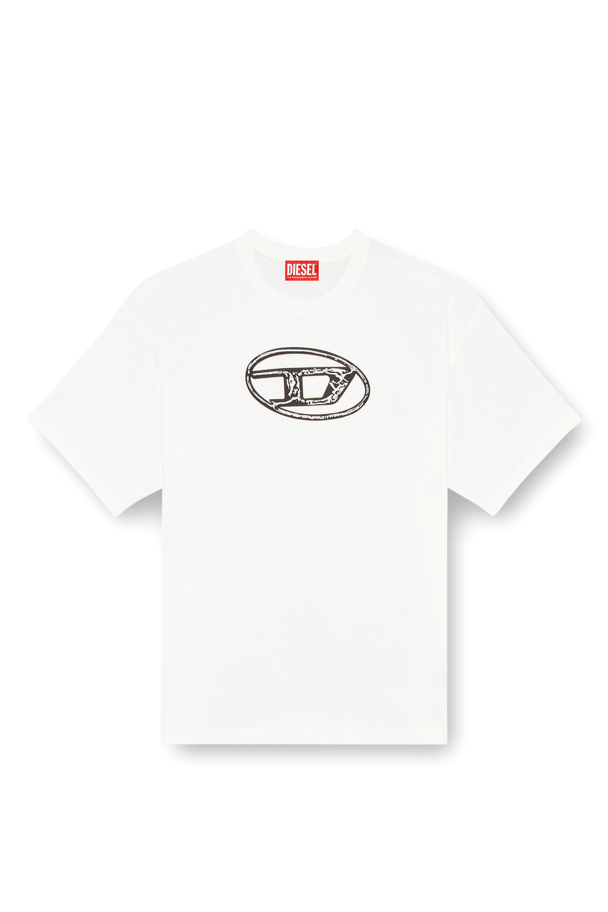 Faded T-shirt with Oval D print