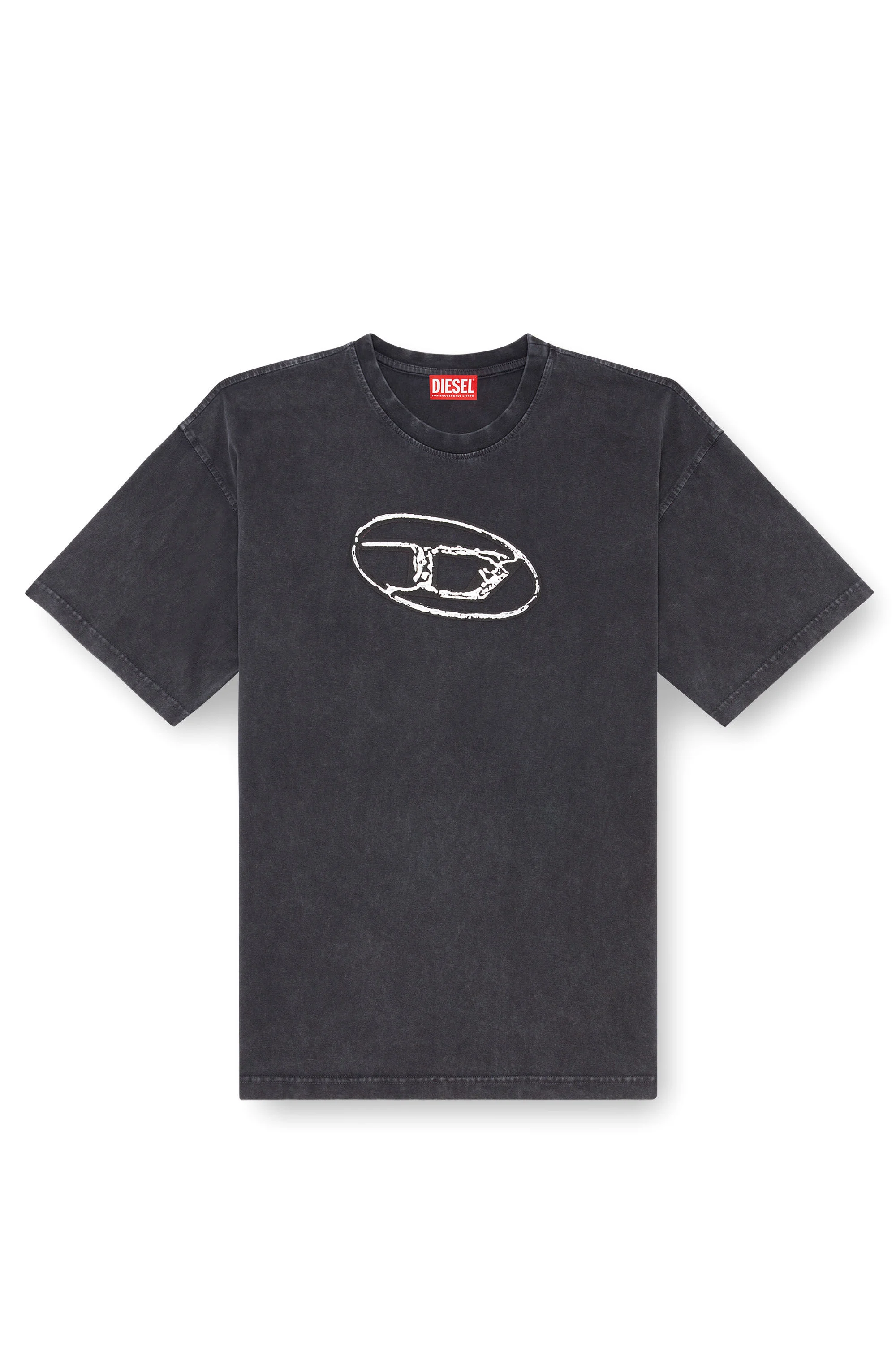 Faded T-shirt with Oval D print