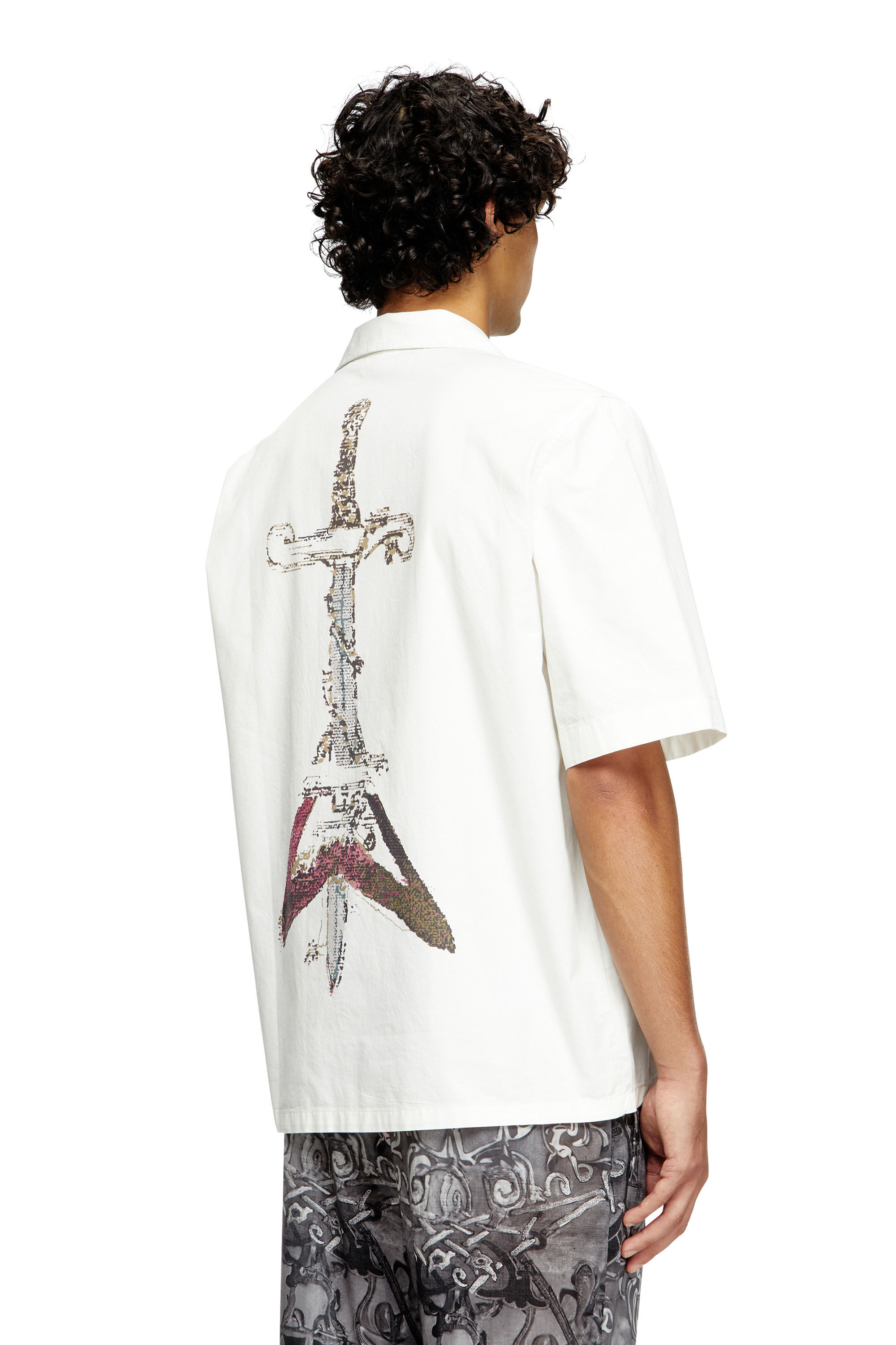 Shirt with sword print