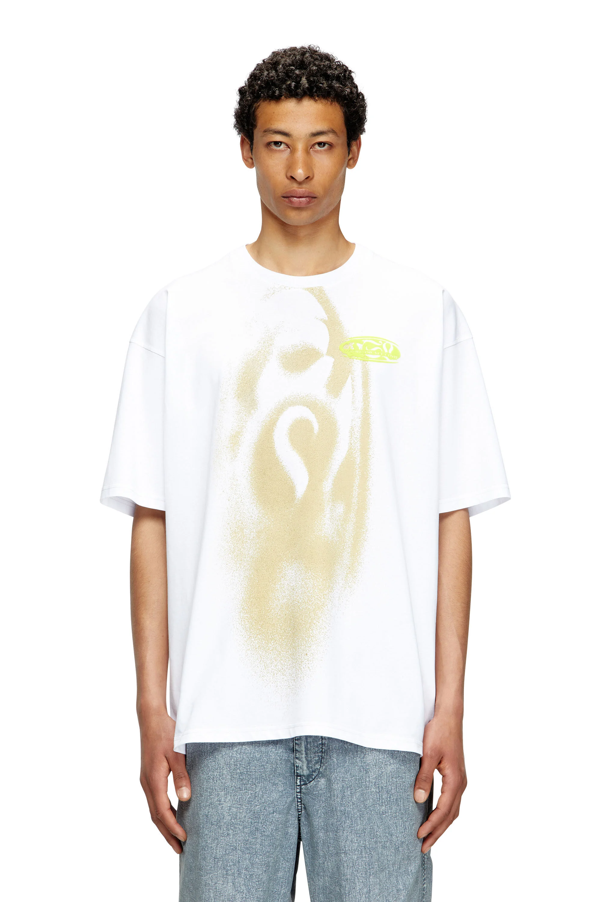 T-shirt with spray-effect print