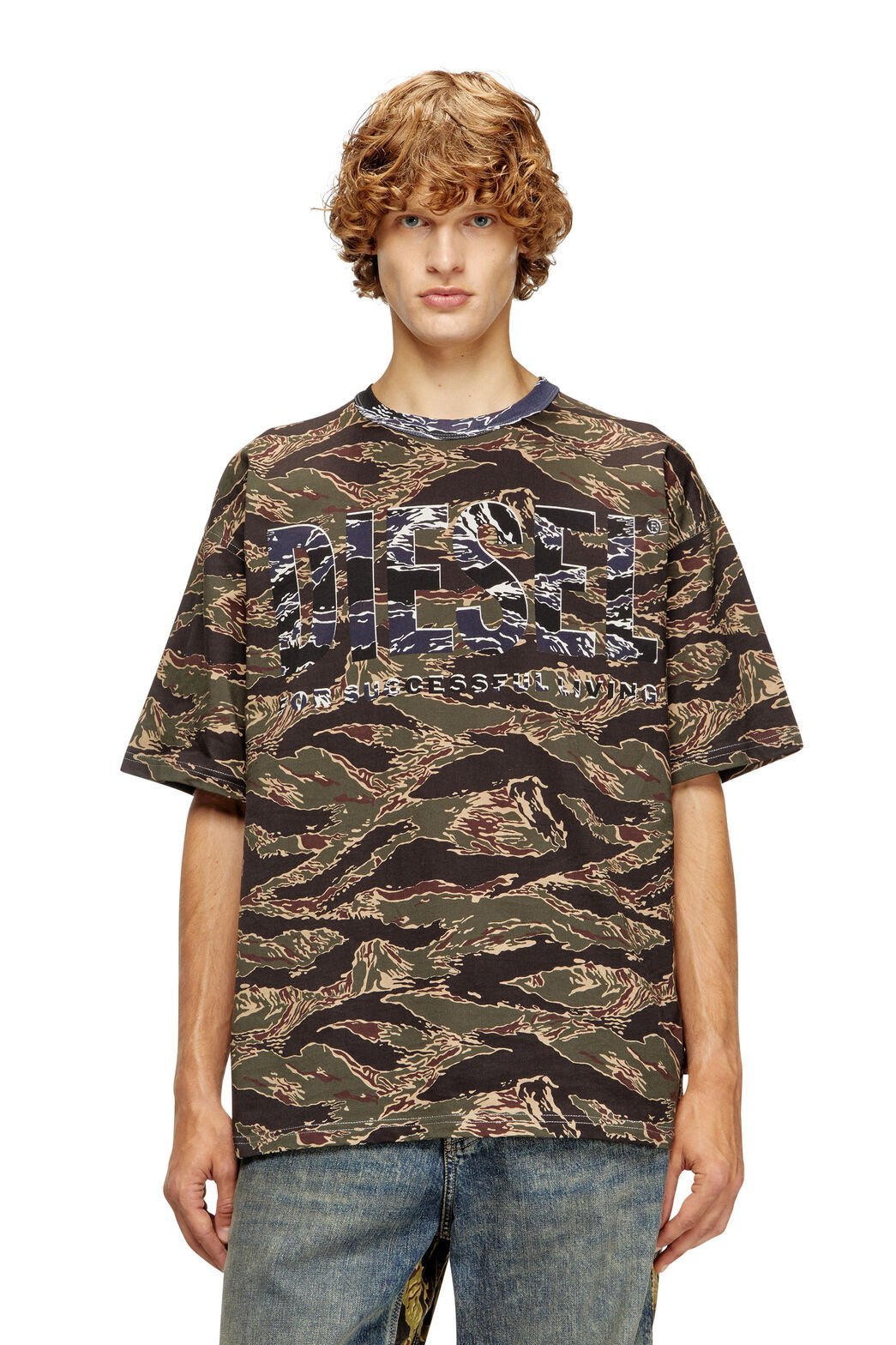 Camo T-shirt with camo logo