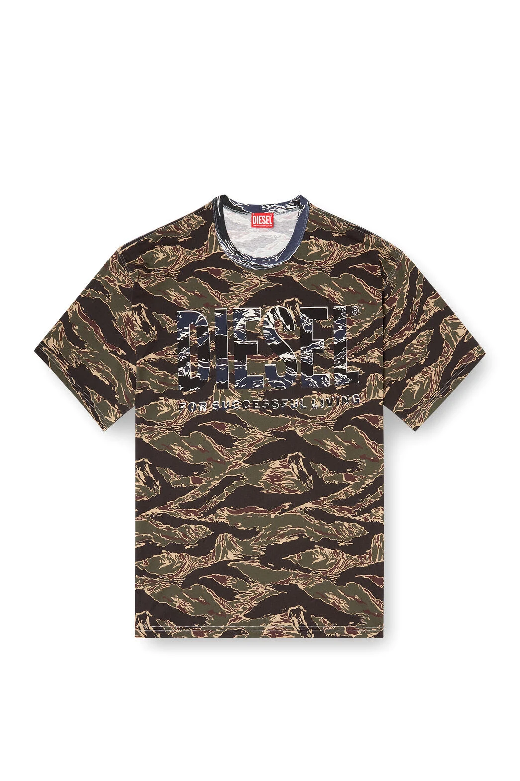 Camo T-shirt with camo logo