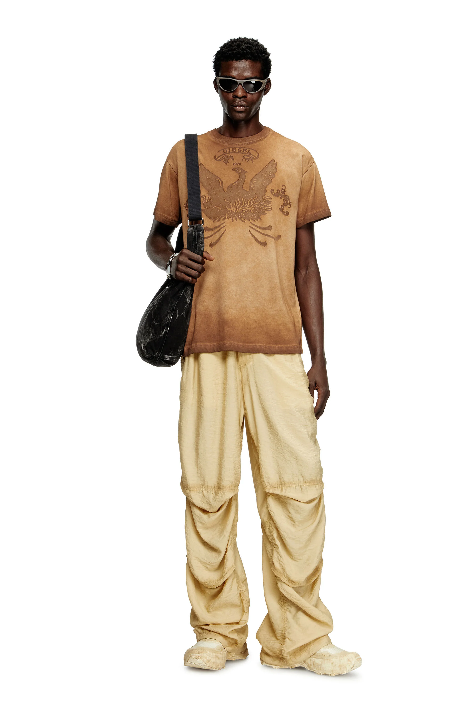 T-shirt with phoenix devoré