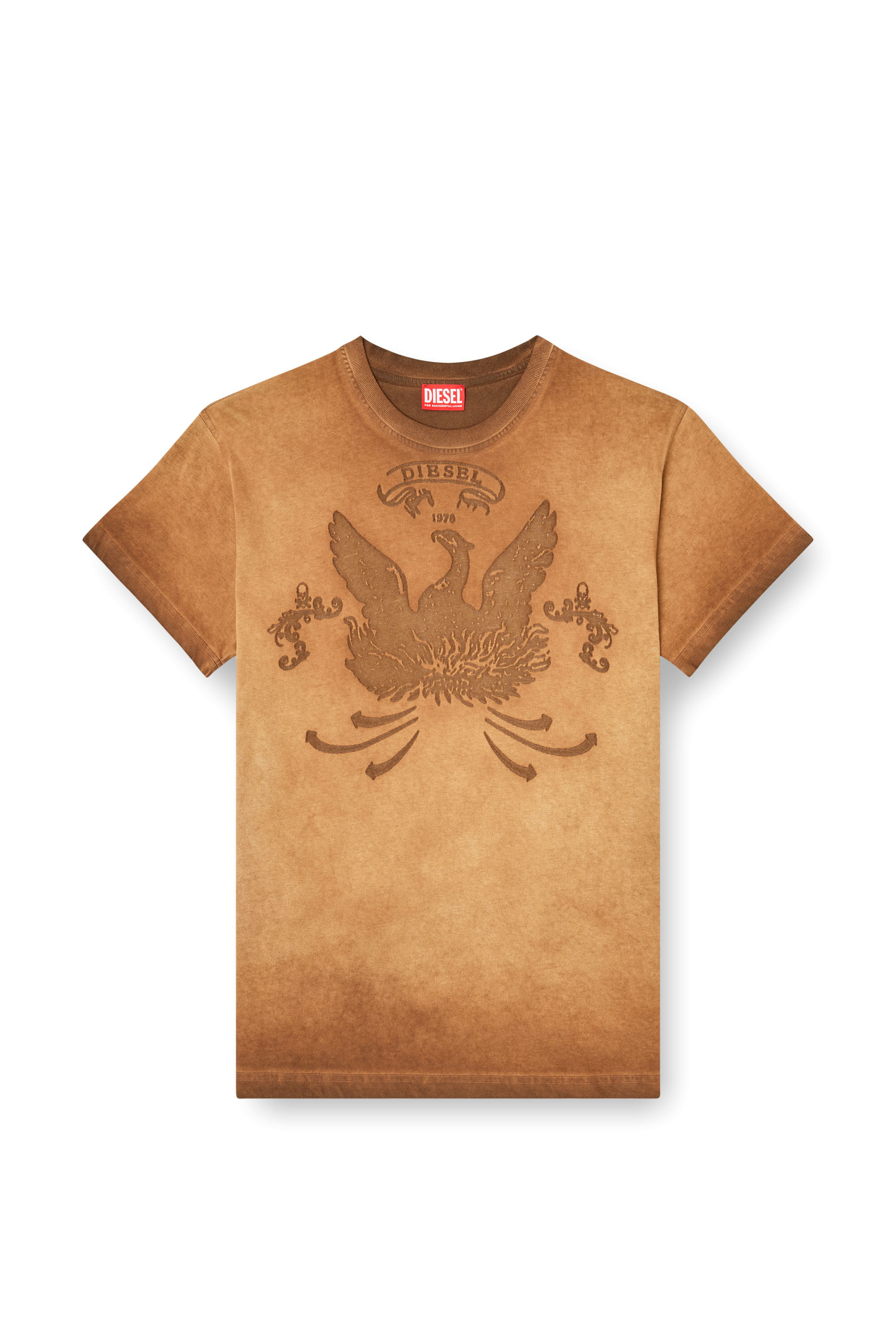 T-shirt with phoenix devoré