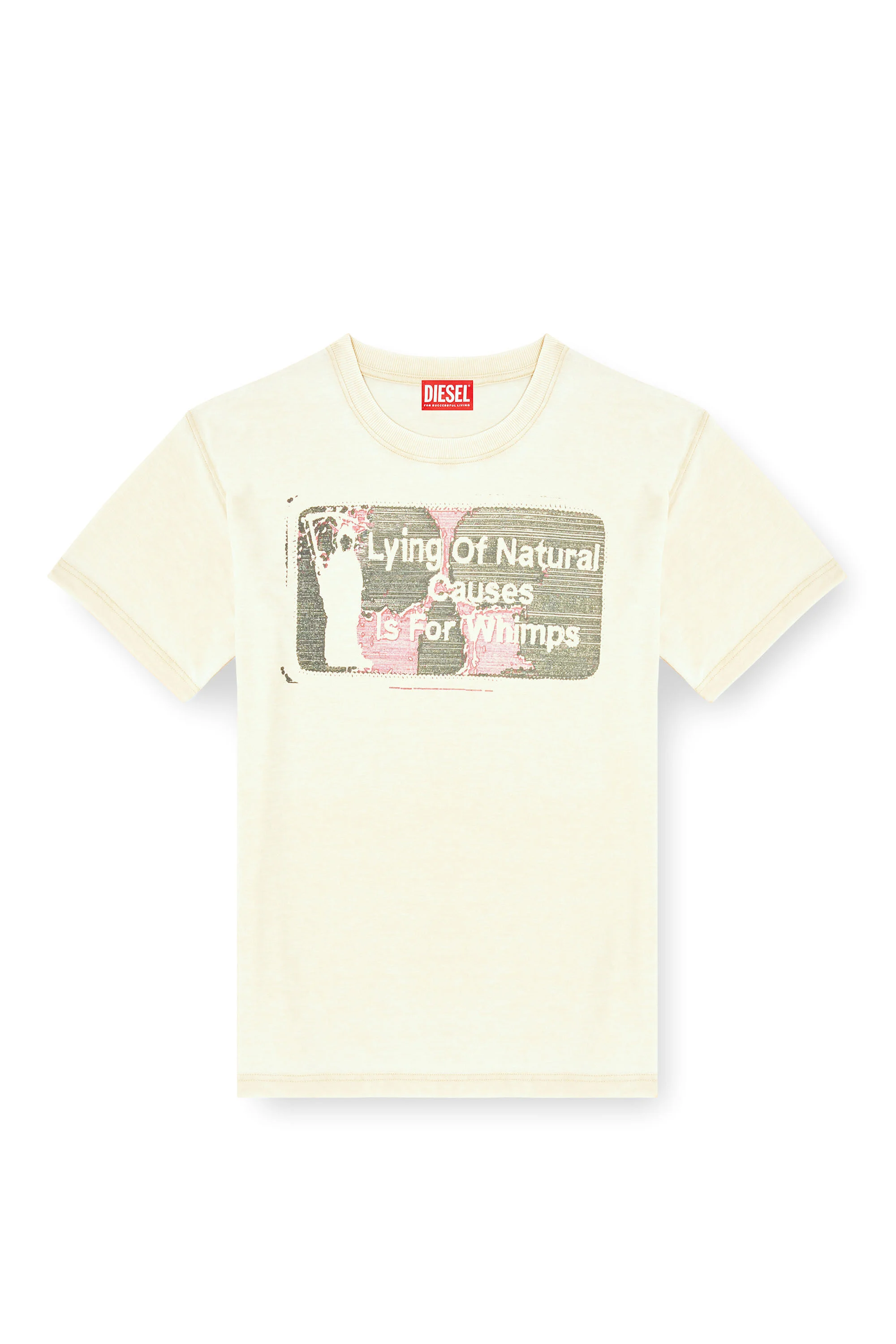 Slogan T-shirt with burnout wash