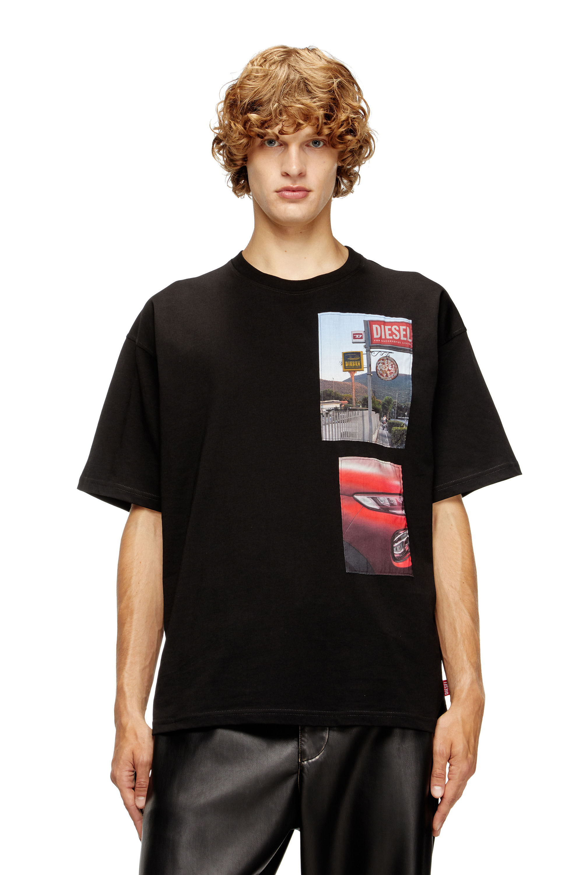 T-shirt with logo photo patches