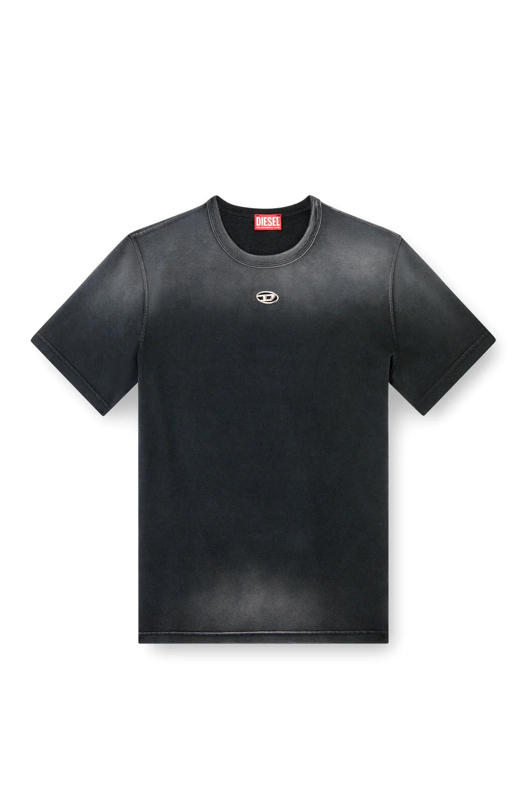 Faded T-shirt with cut-out Oval D