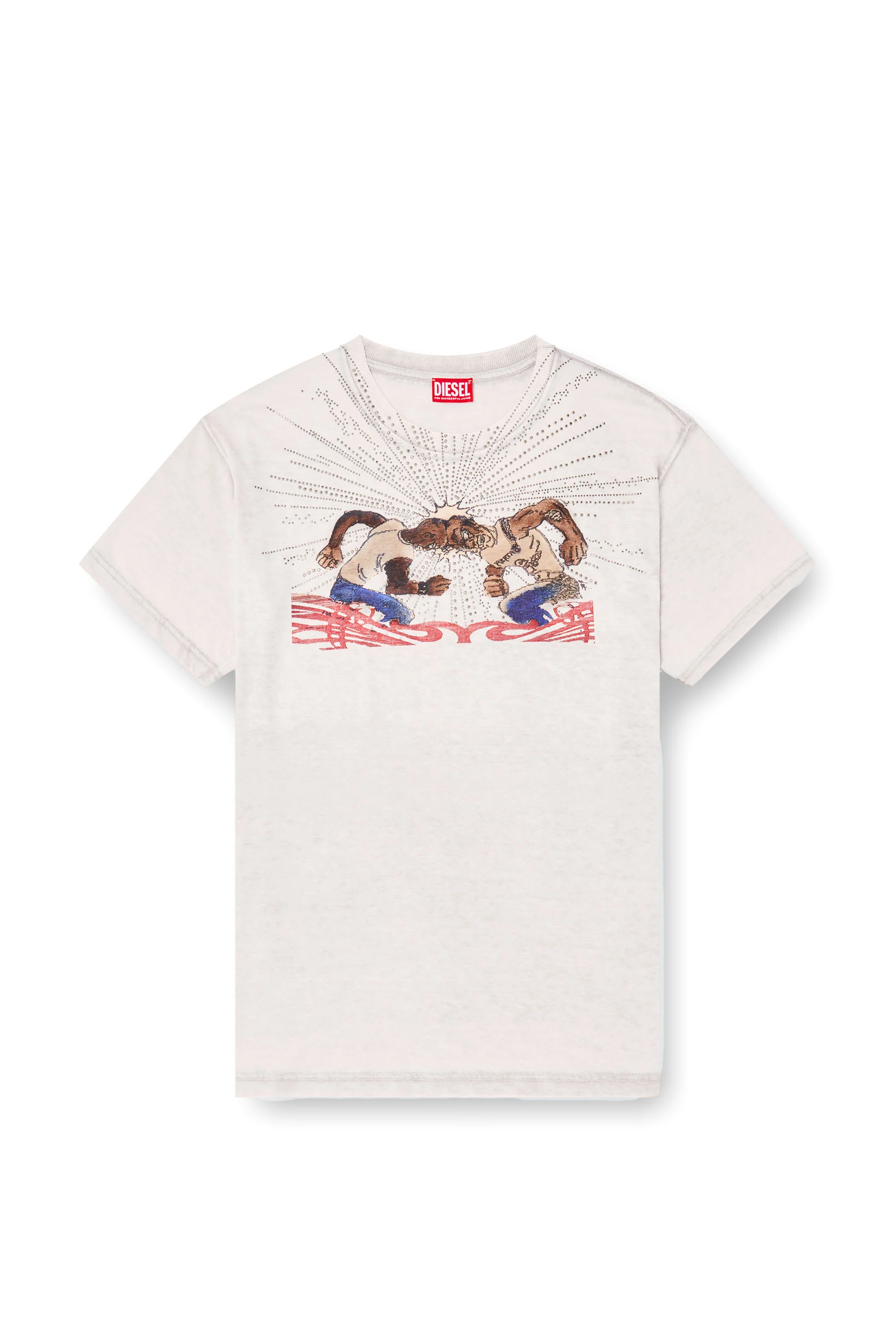 T-shirt with rhinestone graphic