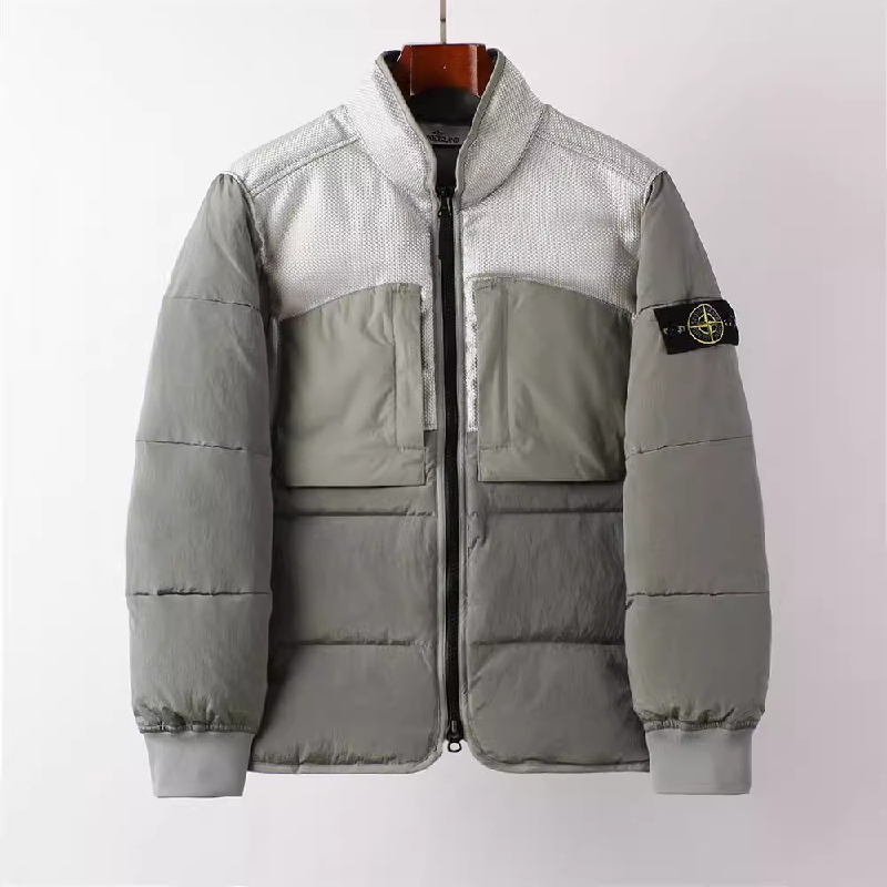 STONE ISLAND マルチエレメントパッチワークダウンジャケット