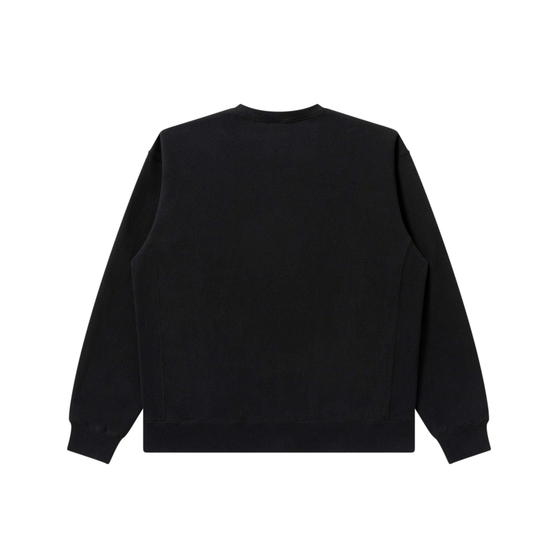 BIG DOLLAR SIGN FABRIC-STITCHED CREW SWEAT BLACK