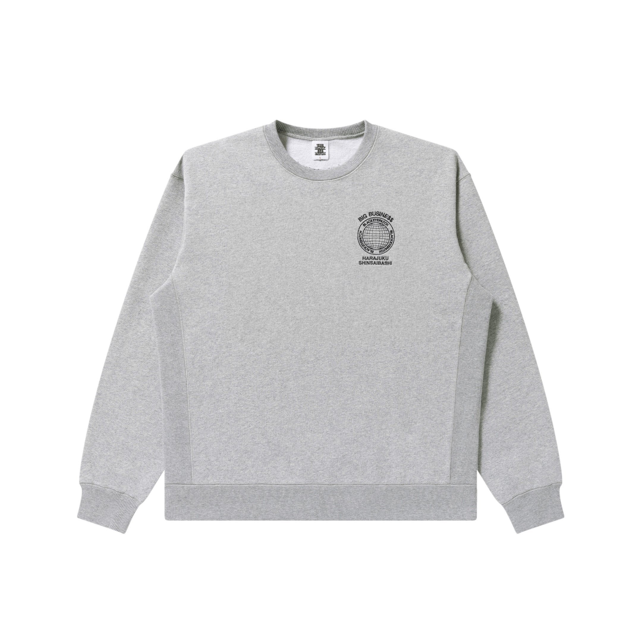 BIG BUSINESS FLAGSHIPS CREW SWEAT HEATHER GRAY