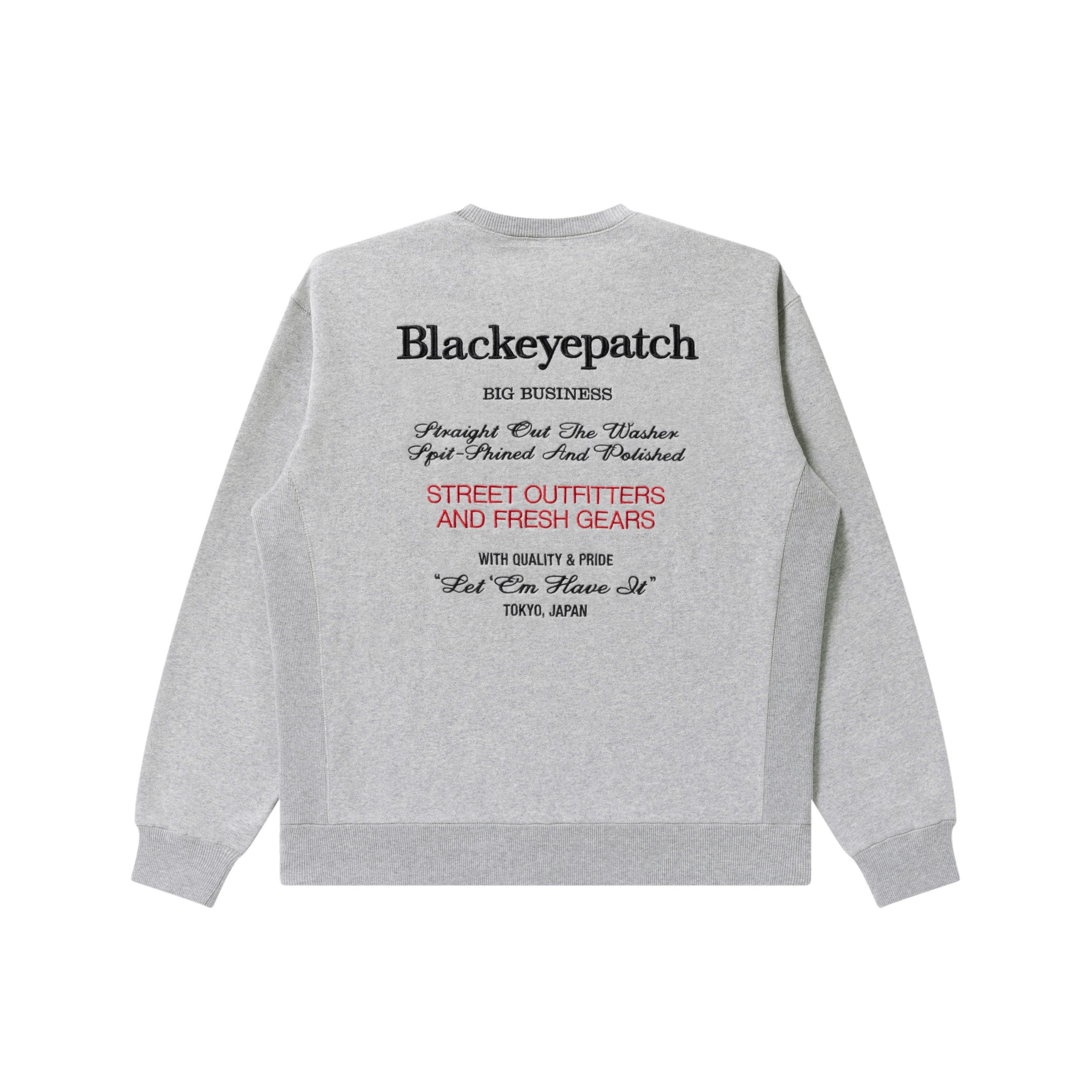 BIG BUSINESS FLAGSHIPS CREW SWEAT HEATHER GRAY