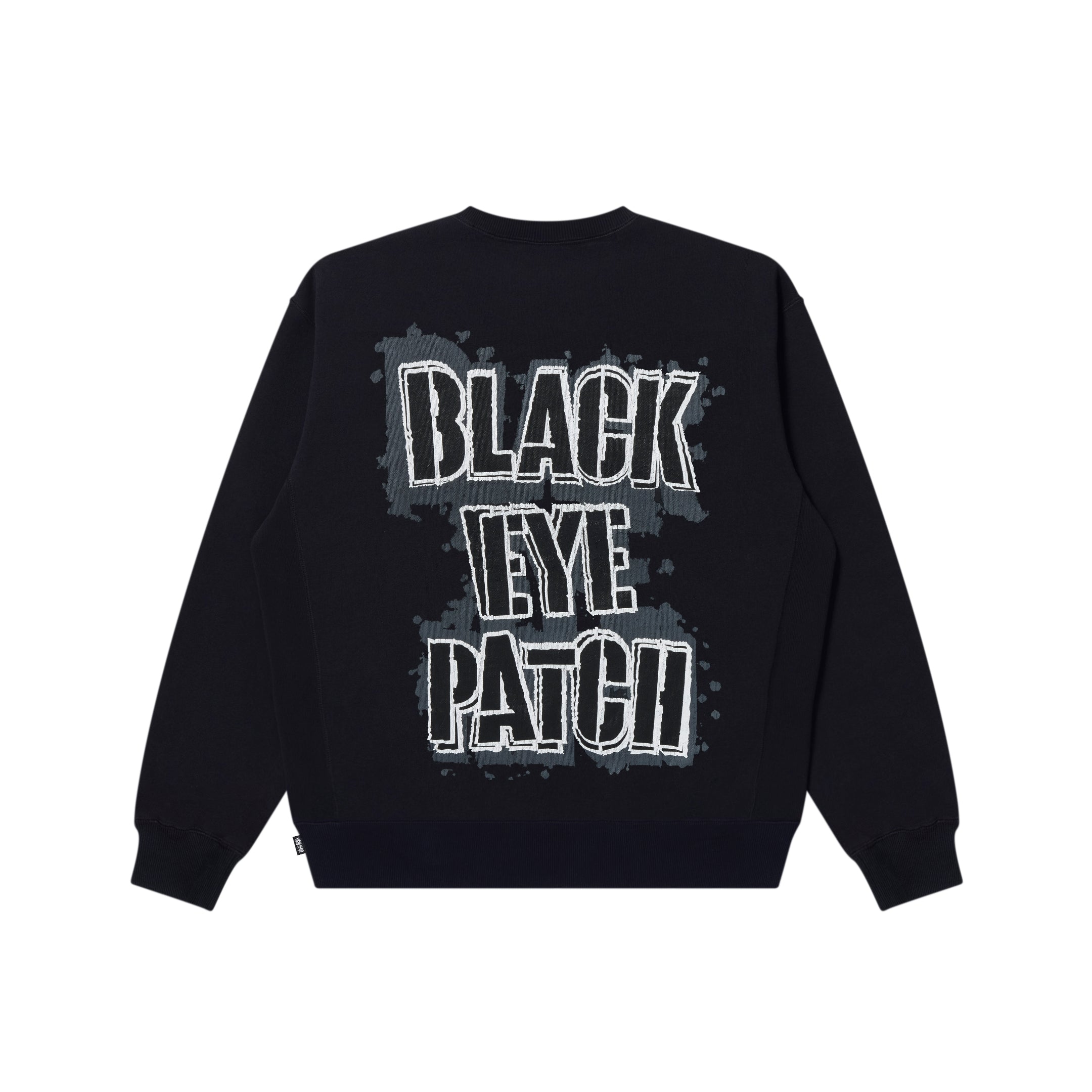 GRUNGY STENCIL LOGO CREW SWEAT BLACK