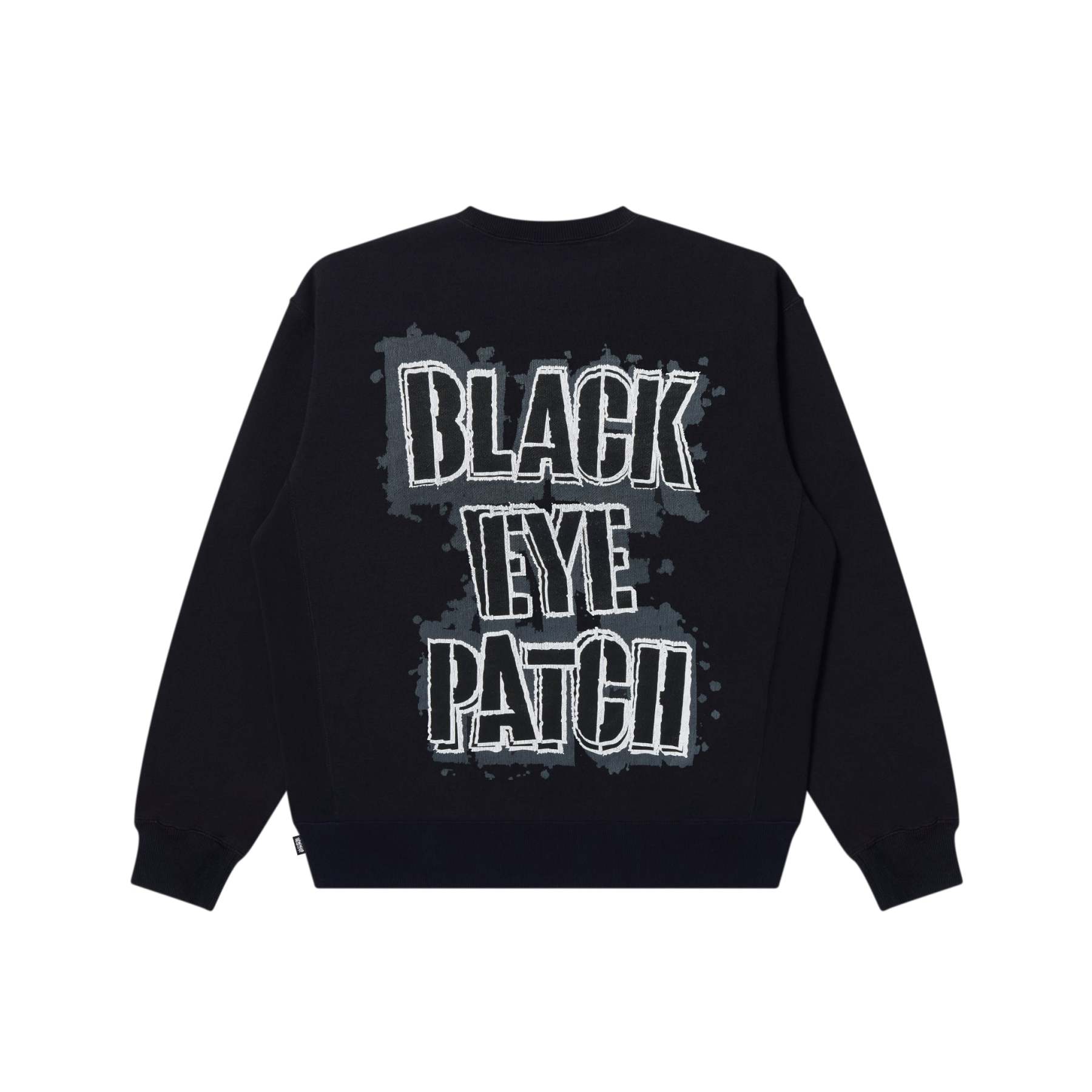 GRUNGY STENCIL LOGO CREW SWEAT BLACK